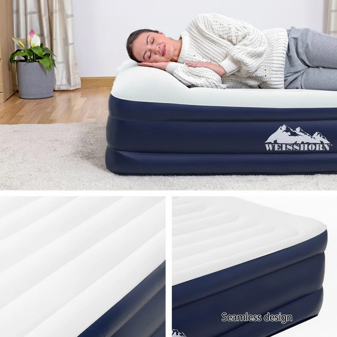 5 Weisshorn Air Mattress Double Inflatable Bed 46cm Air bed - Double Bed - Multi, 5 of 6