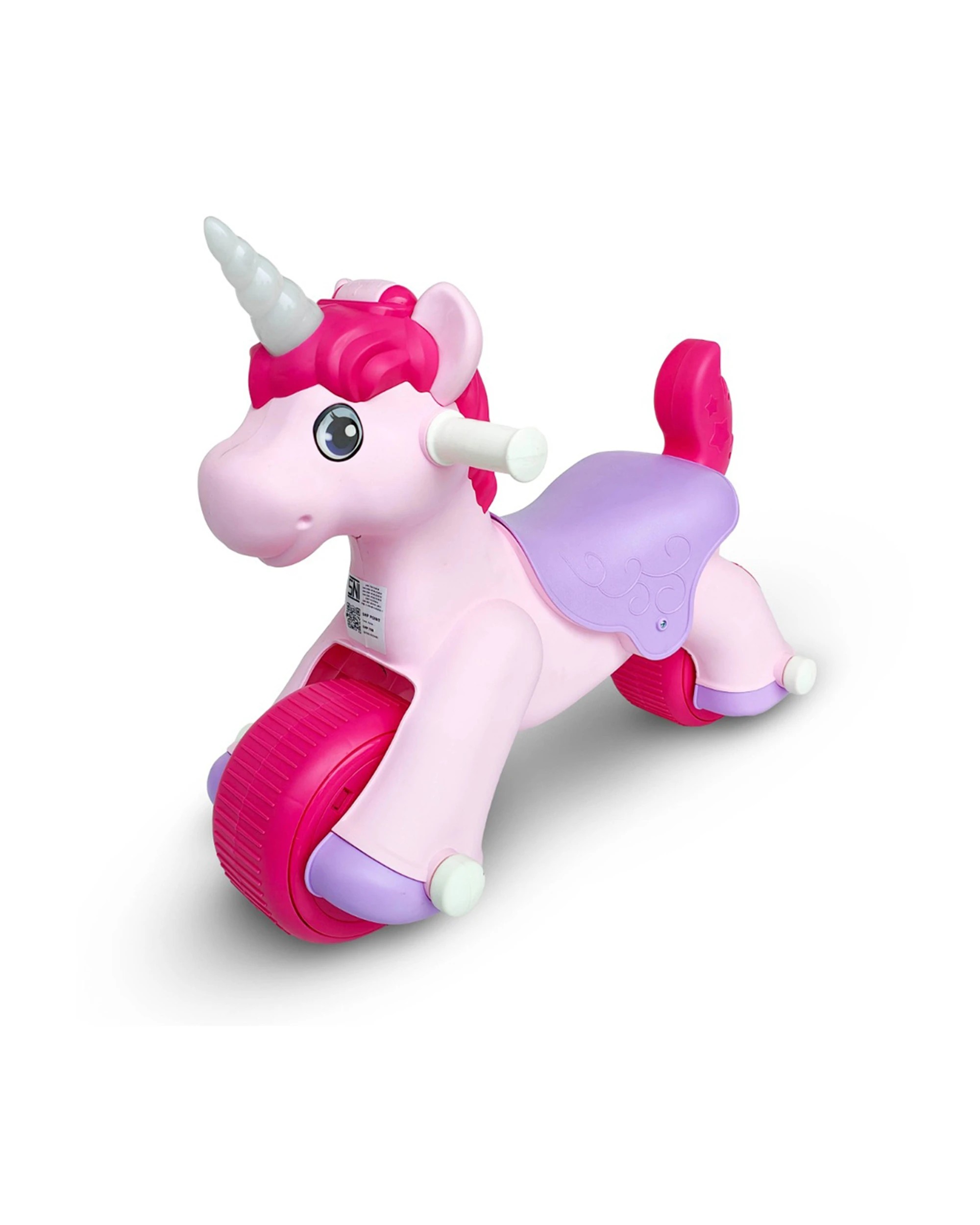 1 VOLTA Foot To Floor Balance Unicorn Push Scooter Light And Music 3 Years And Up - Pink, 1 of 2
