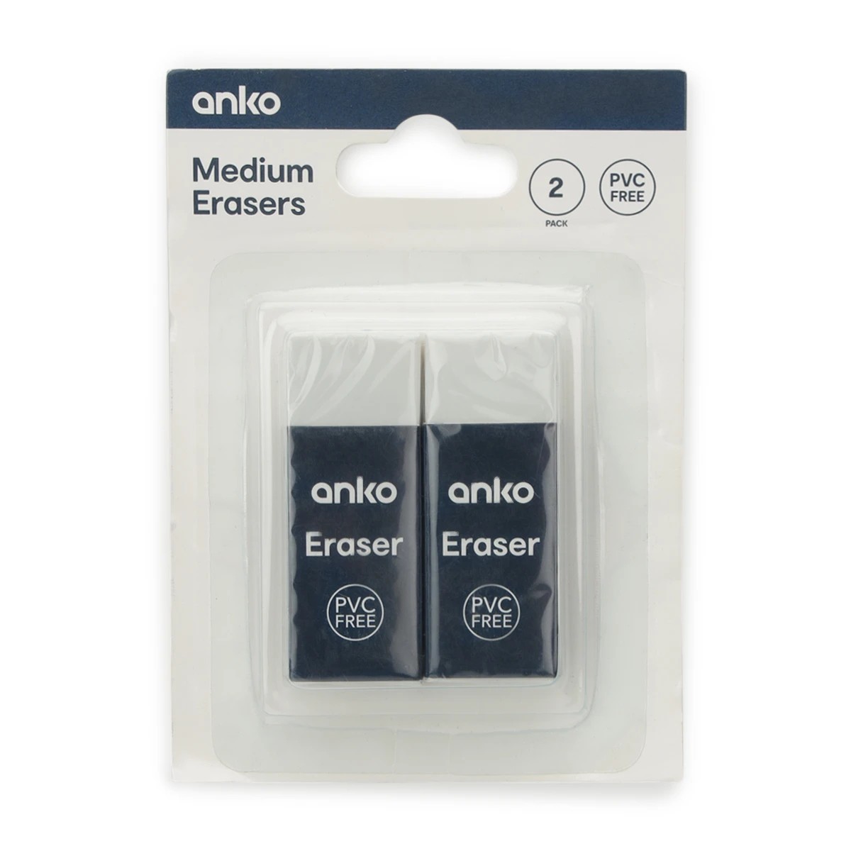 1 2 Pack Medium Erasers, 1 of 4