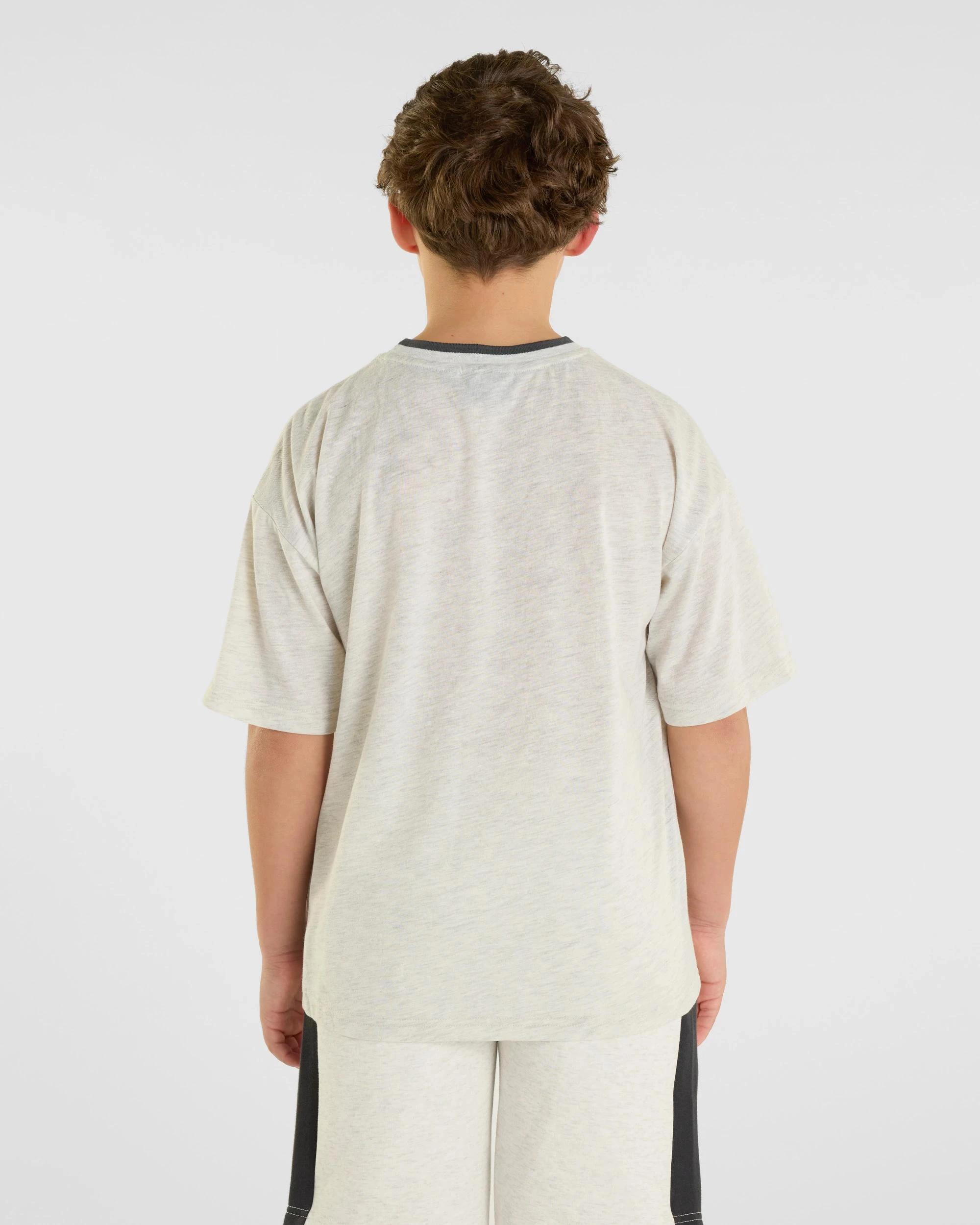 3 Varsity Short Sleeve T-Shirt - Lonsdale London OATMEAL MARLE, 3 of 5