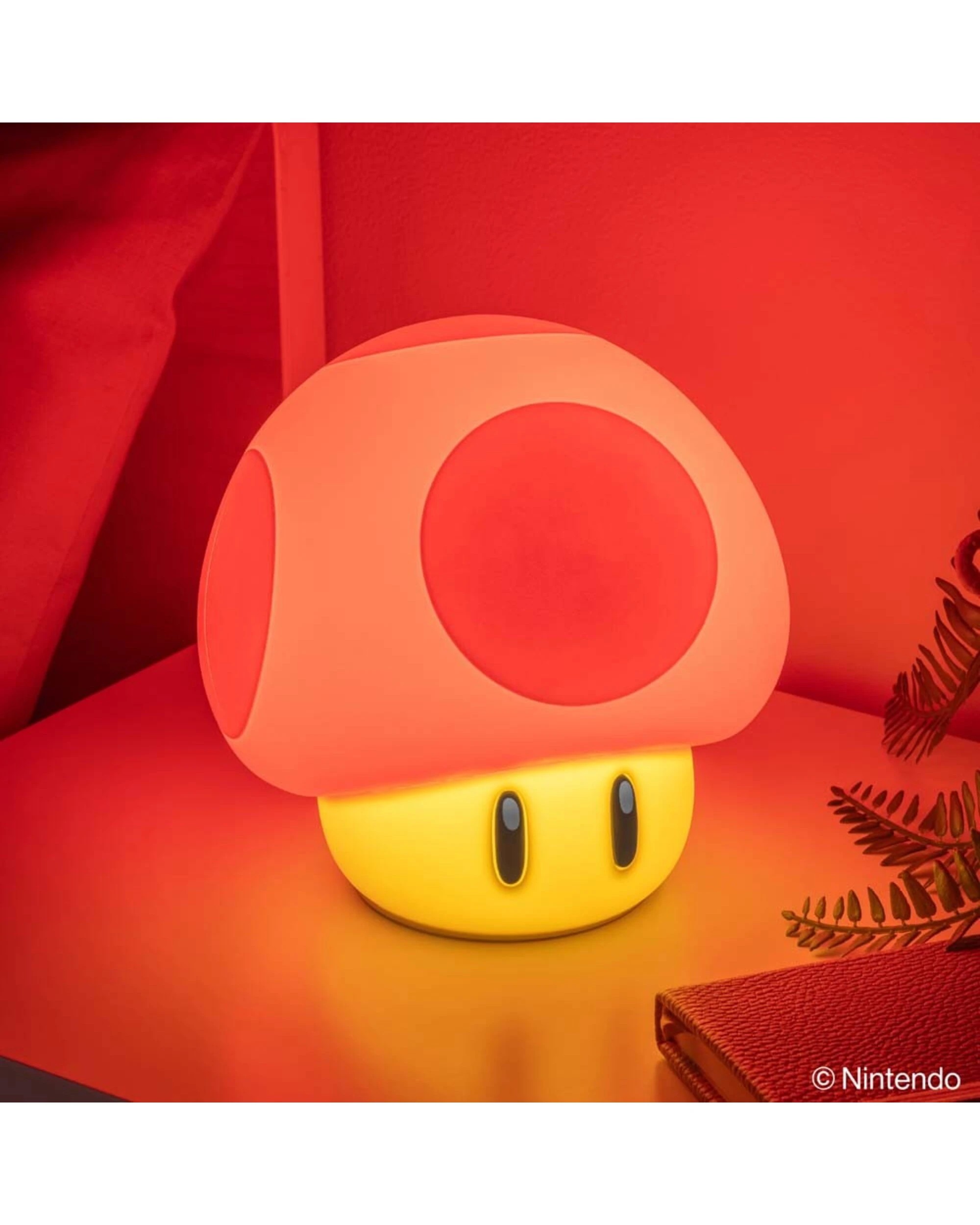 2 Super Mario - Super Mushroom SquishyGlo Rechargeable Light - Red, 2 of 5