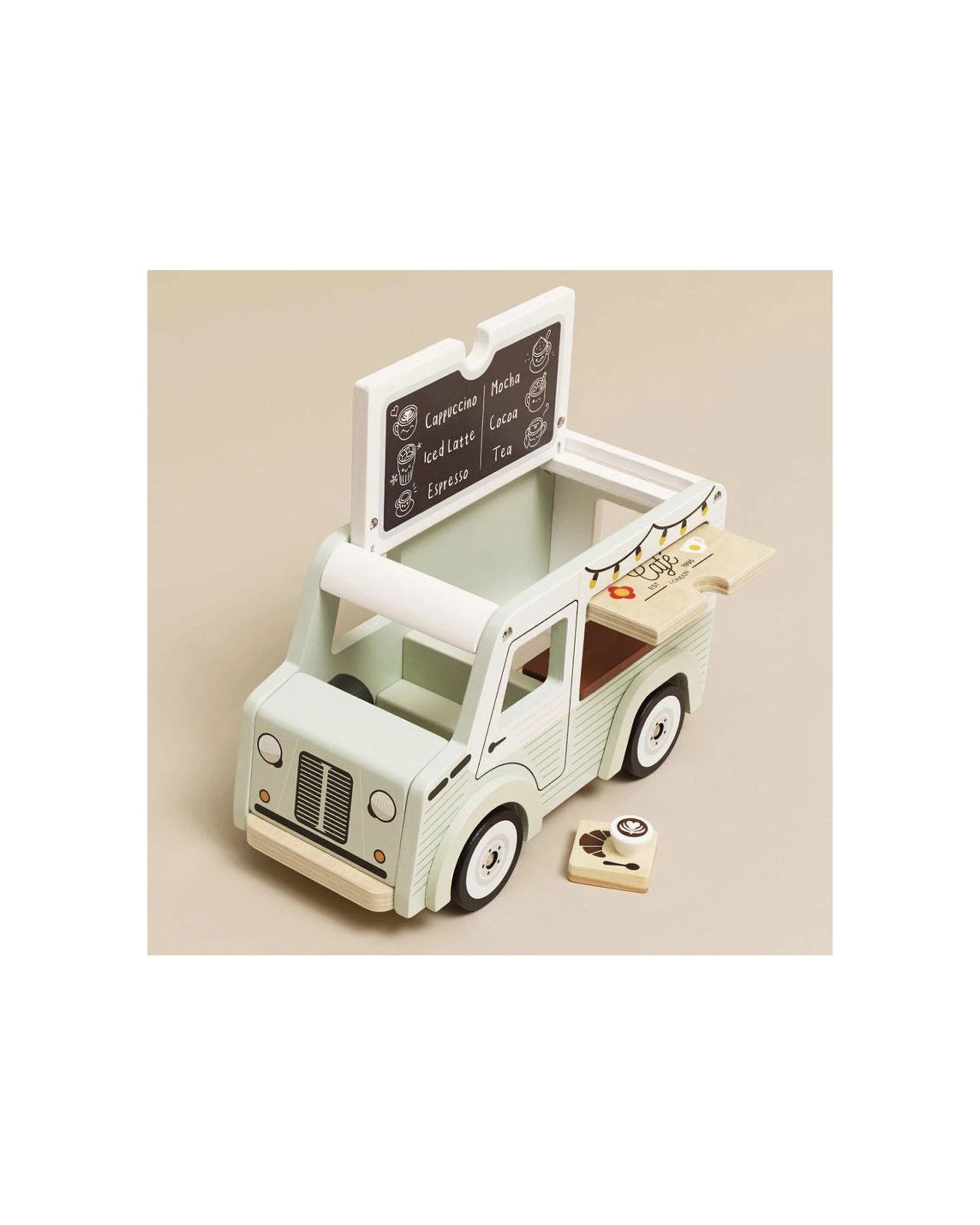 Le Toy Van Wooden Mobile Cafe Kids Toy Set - Green - Kmart