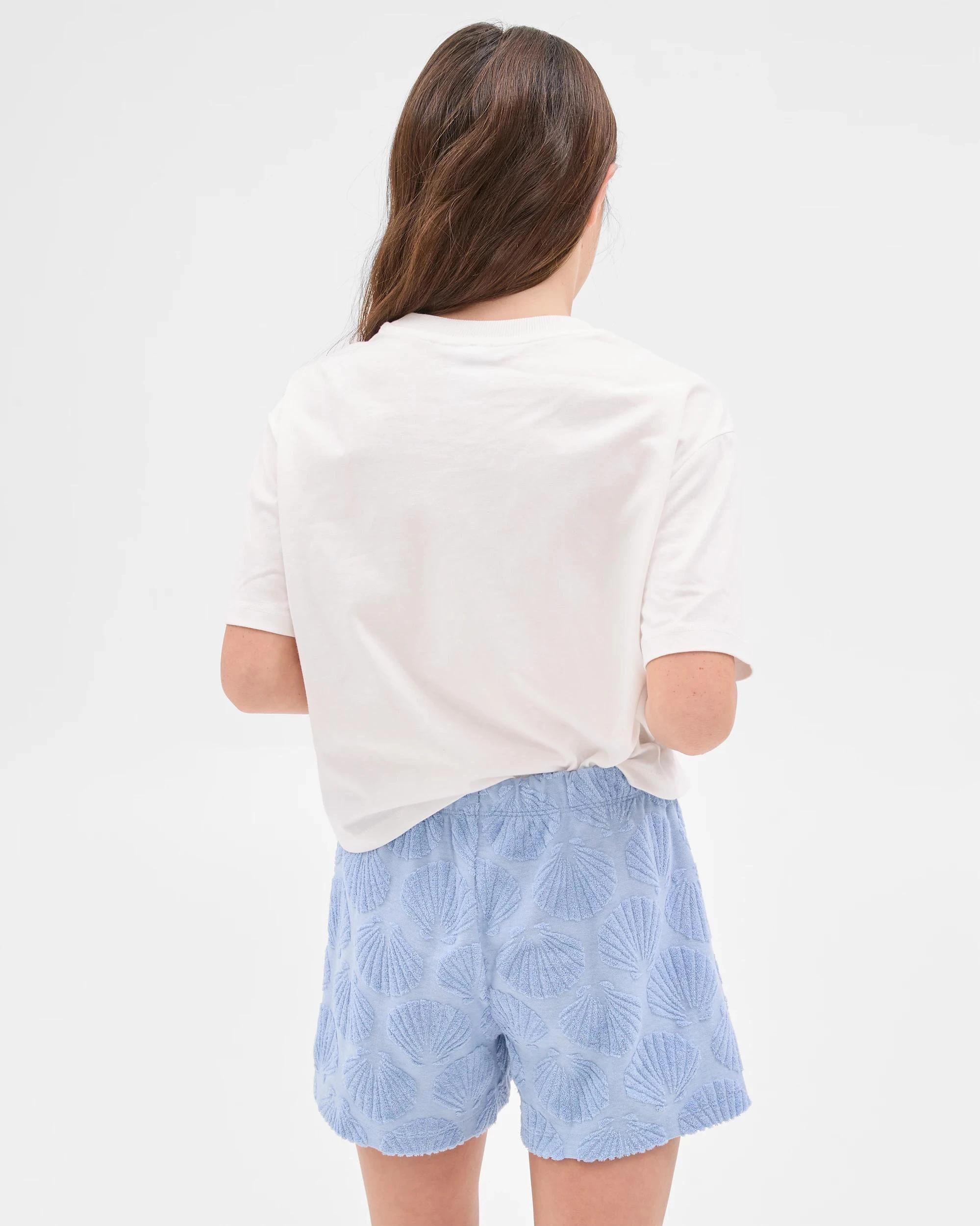 3 Target Australian Cotton Blend T-Shirt and Short Set CLOUD DANCER/BLUE, 3 of 3