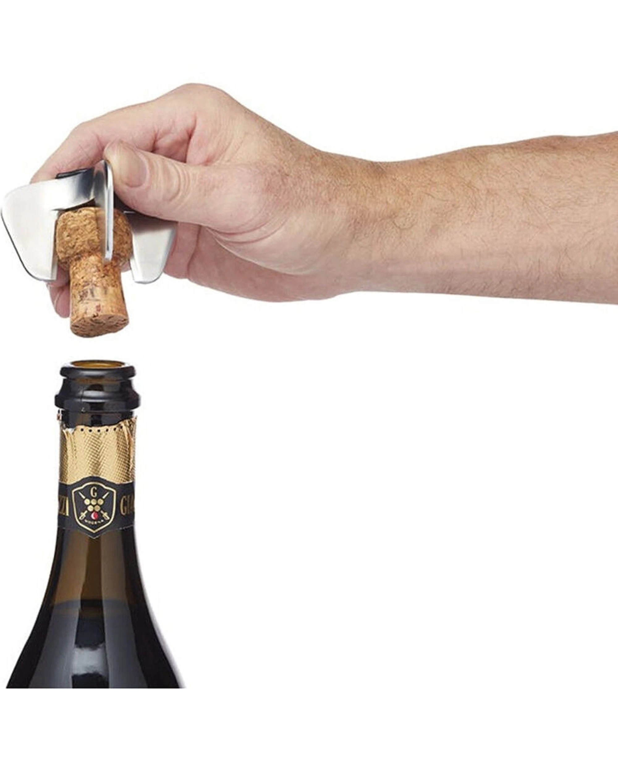 5 Barcraft 4pk Prosecco Stainless Steel Wine Opener With Claws 7cm - Multi, 5 of 7