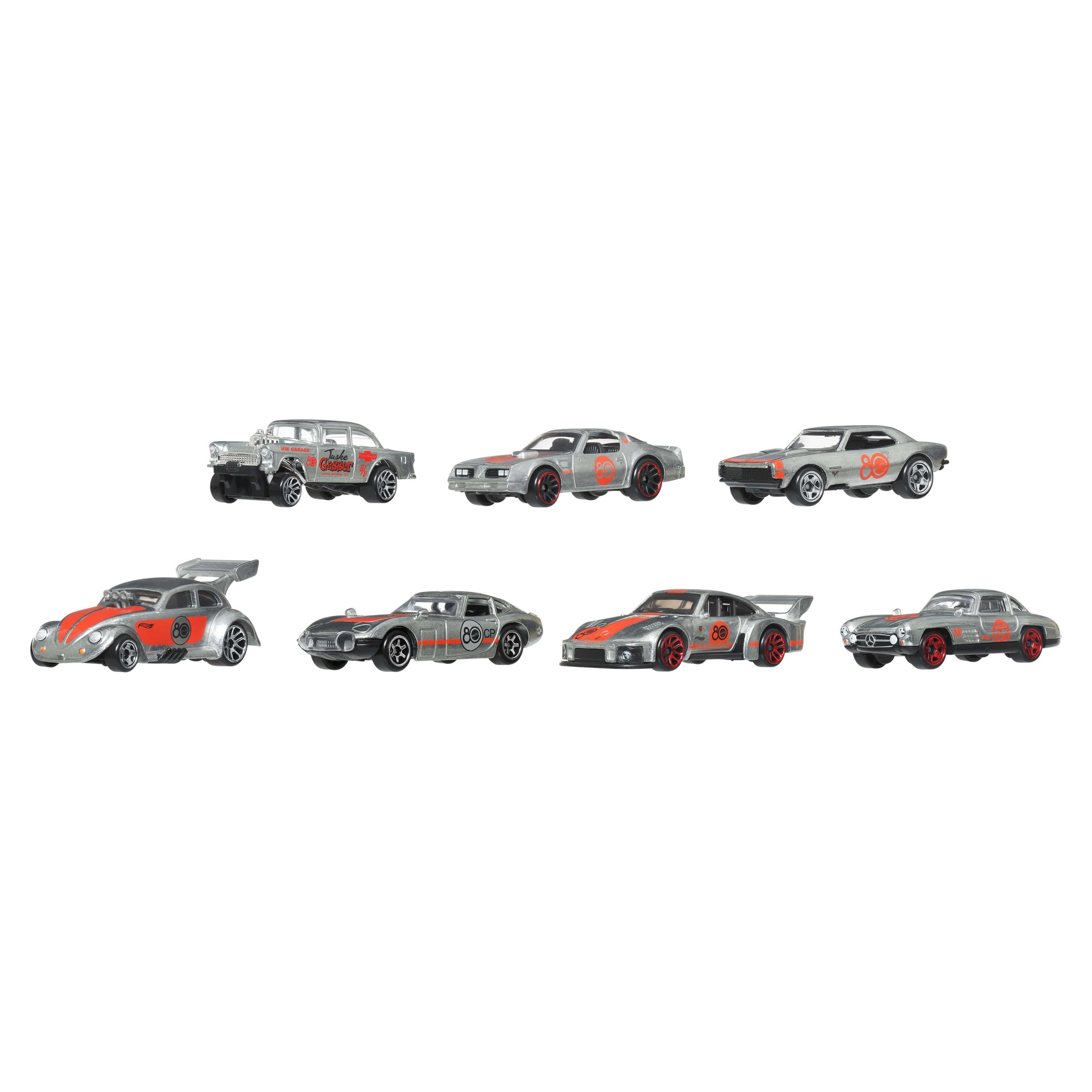 2 7 Pack Hot Wheels Silver Series Mattel 80th Anniversary Set, 2 of 6