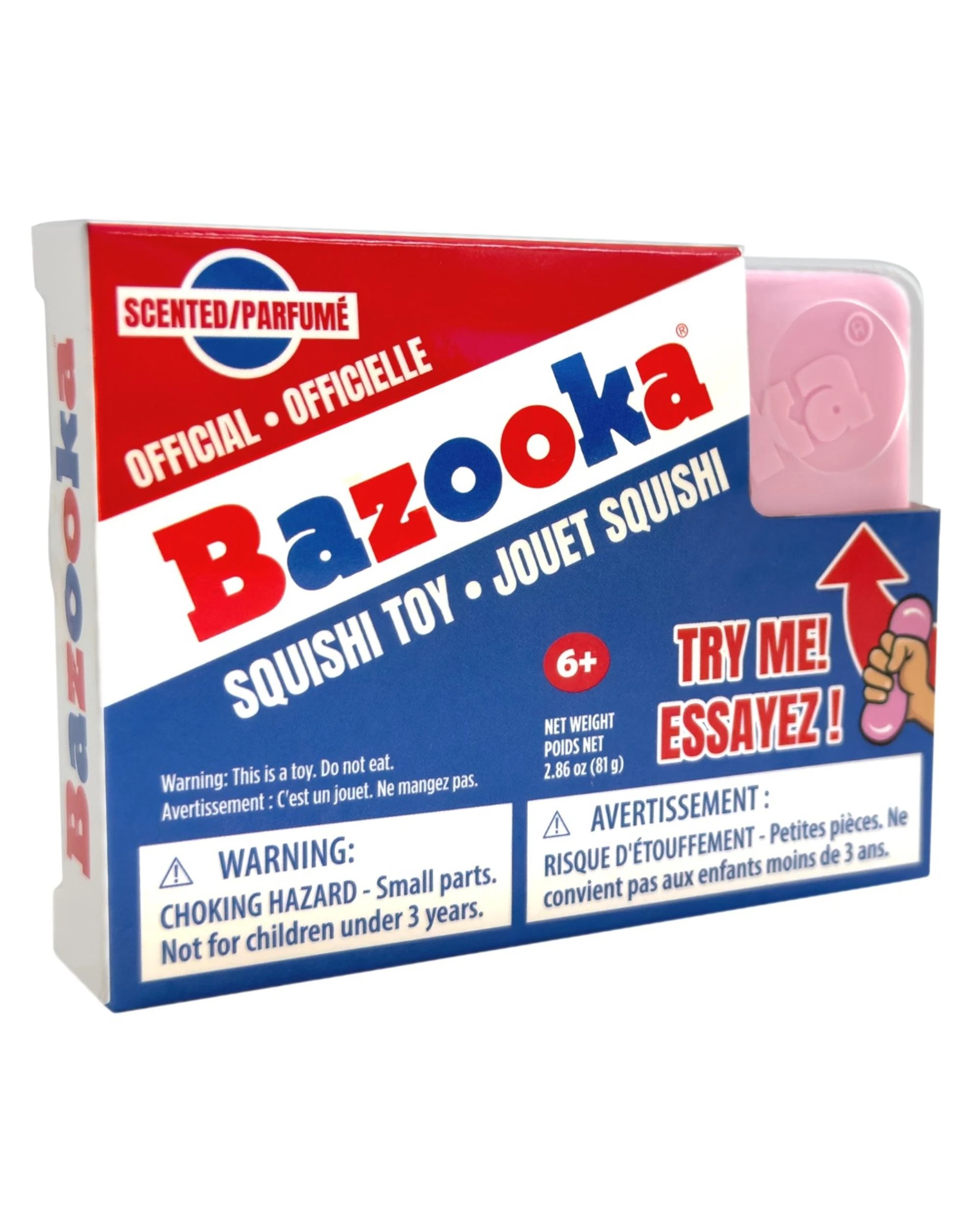 1 Incredible Group Bazooka Joe Gum Scented Squishi Toy - Pink, 1 of 3