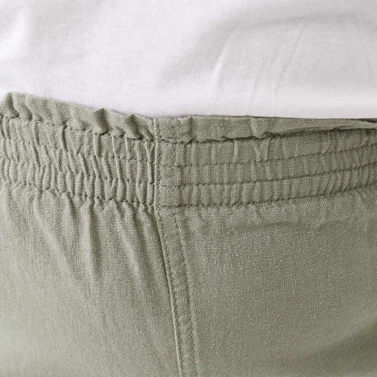4 Curve Pull On Linen Blend Pants Soft Khaki, 4 of 5