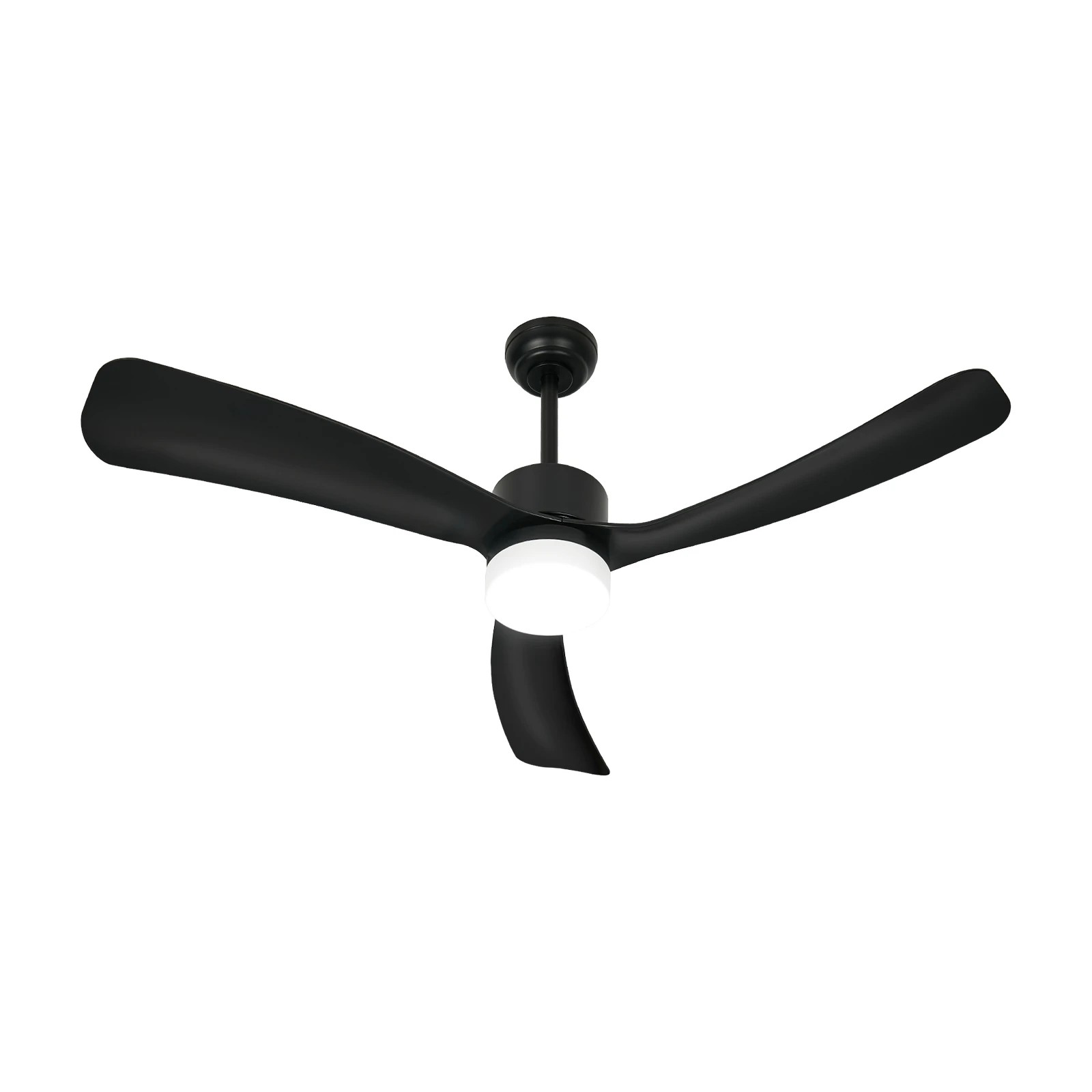 1 Vevare 52" Ceiling Fan With LED Light DC Motor 5 Speed Fans Remote Control - Black, 1 of 10