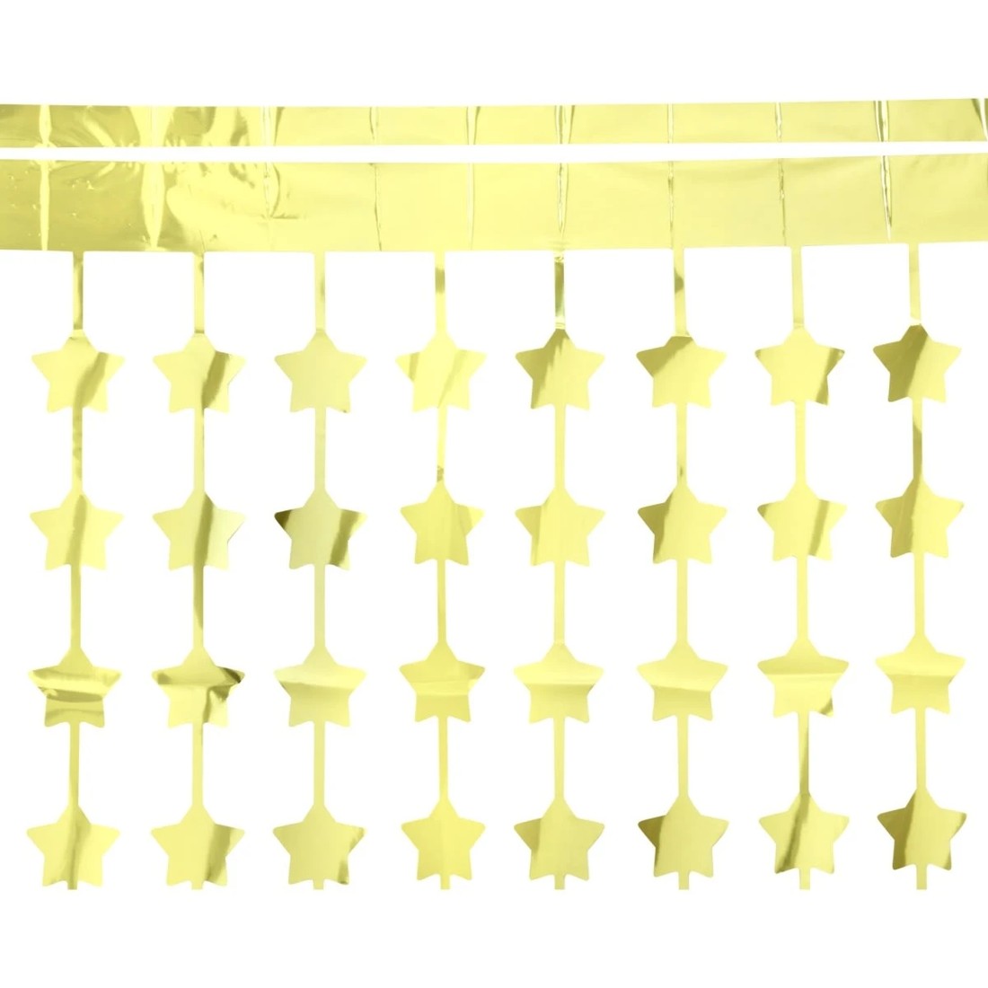 3 Gold Look Star Foil Curtain, 3 of 4