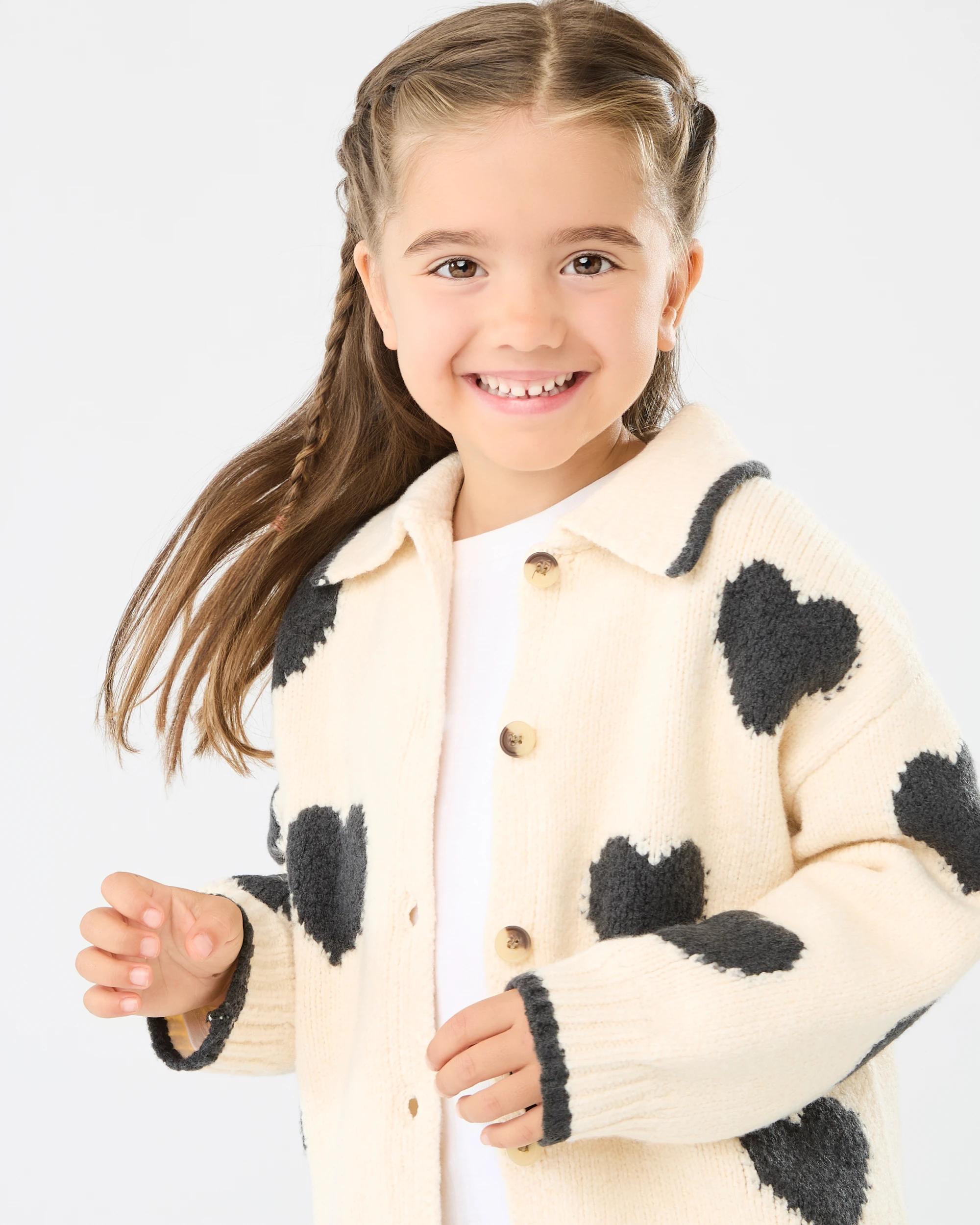 4 Intarsia Collar Cardigan Pmc Chalk, 4 of 10