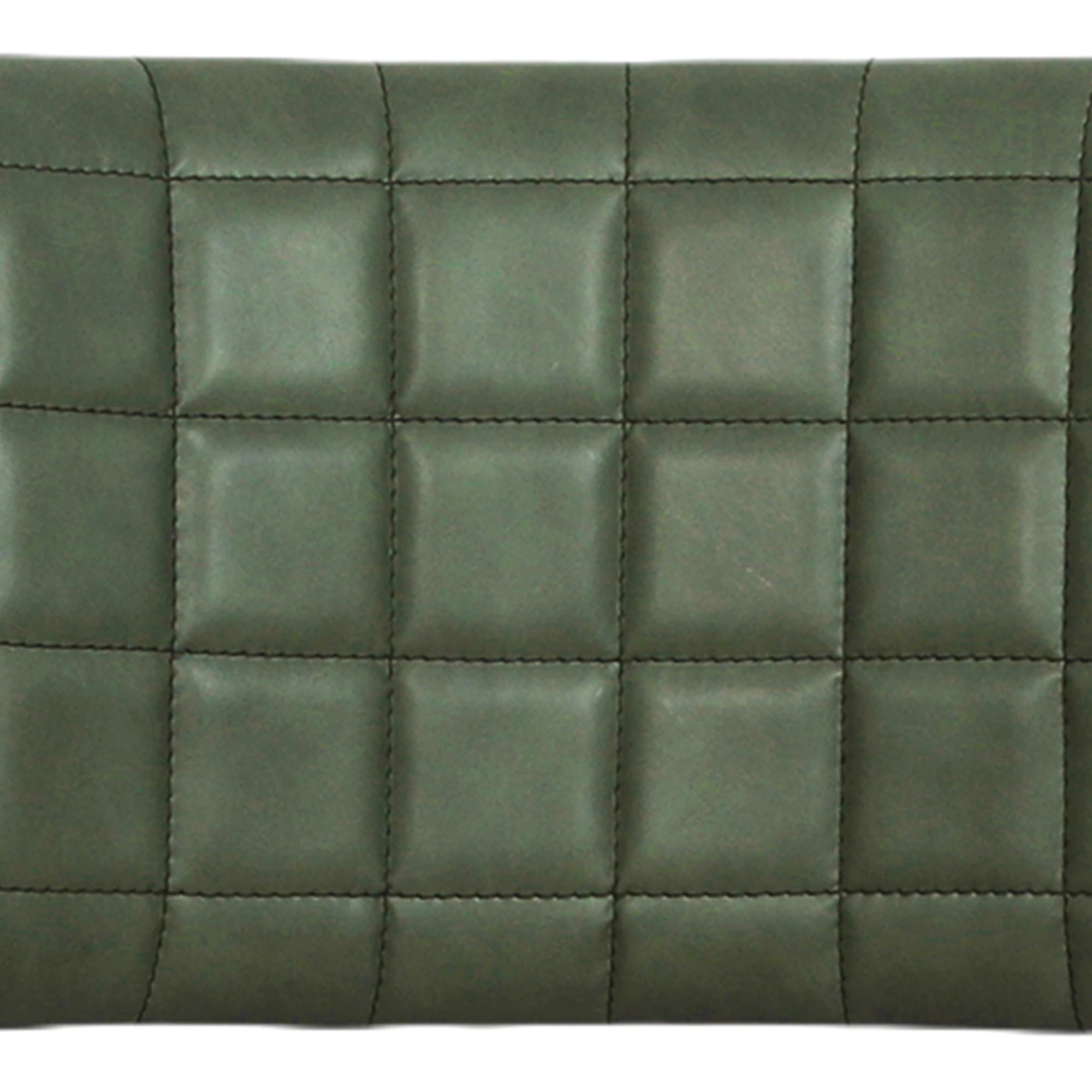 6 Levede 4x PU Backrest Dining Chairs Set Industrial Fabric Padded Seats - Green, 6 of 8