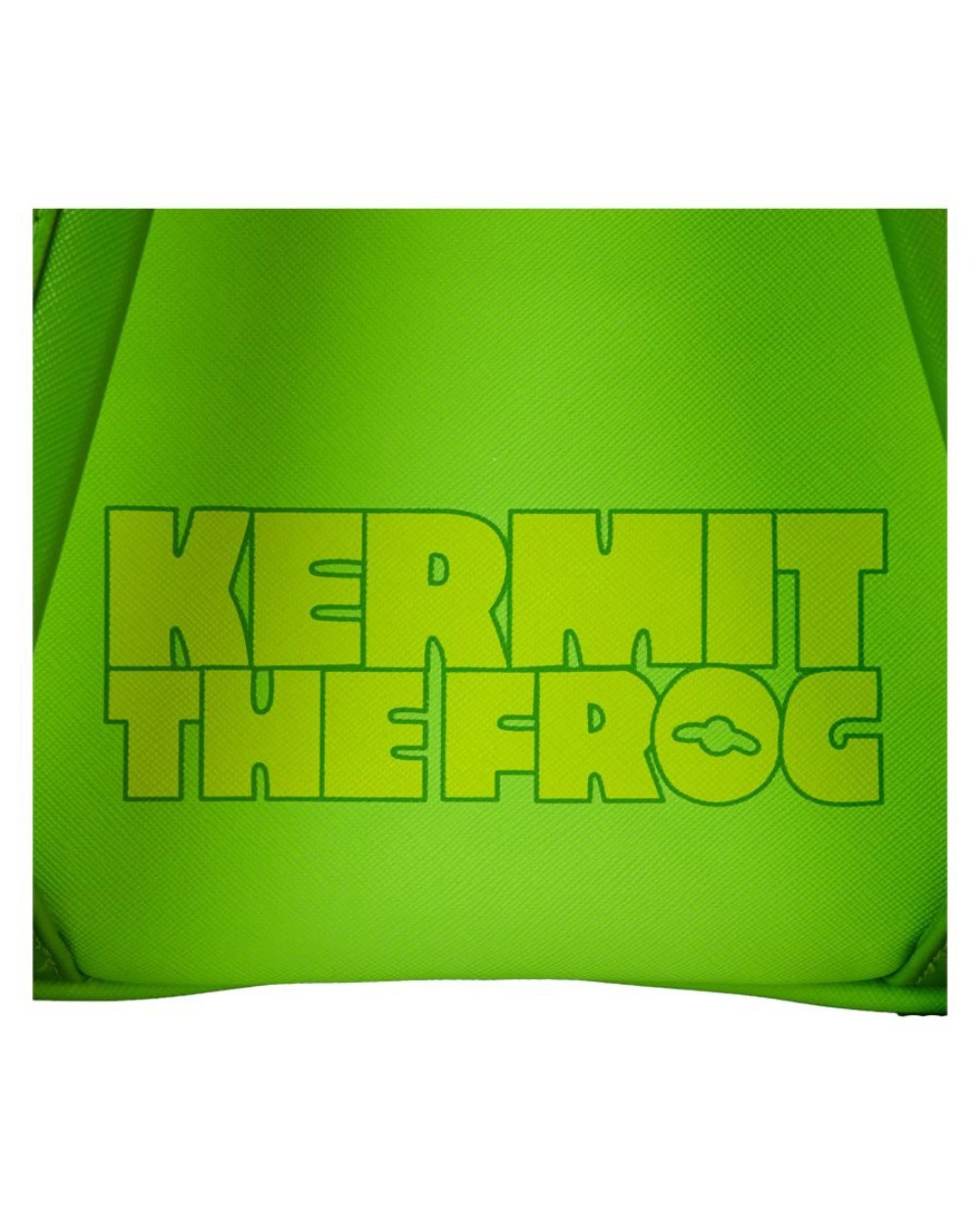 5 Loungefly The Muppets Kermit The Frog 10 inch Faux Leather Mini Backpack - Green, 5 of 7