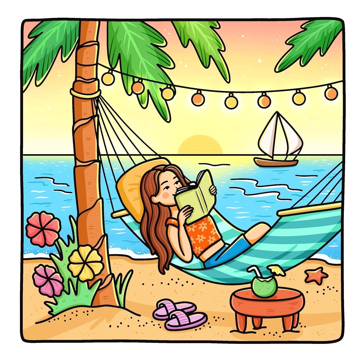 4 Living My Best Life: Cute & Girly Colouring Book by Amelia Green - Book, 4 of 4