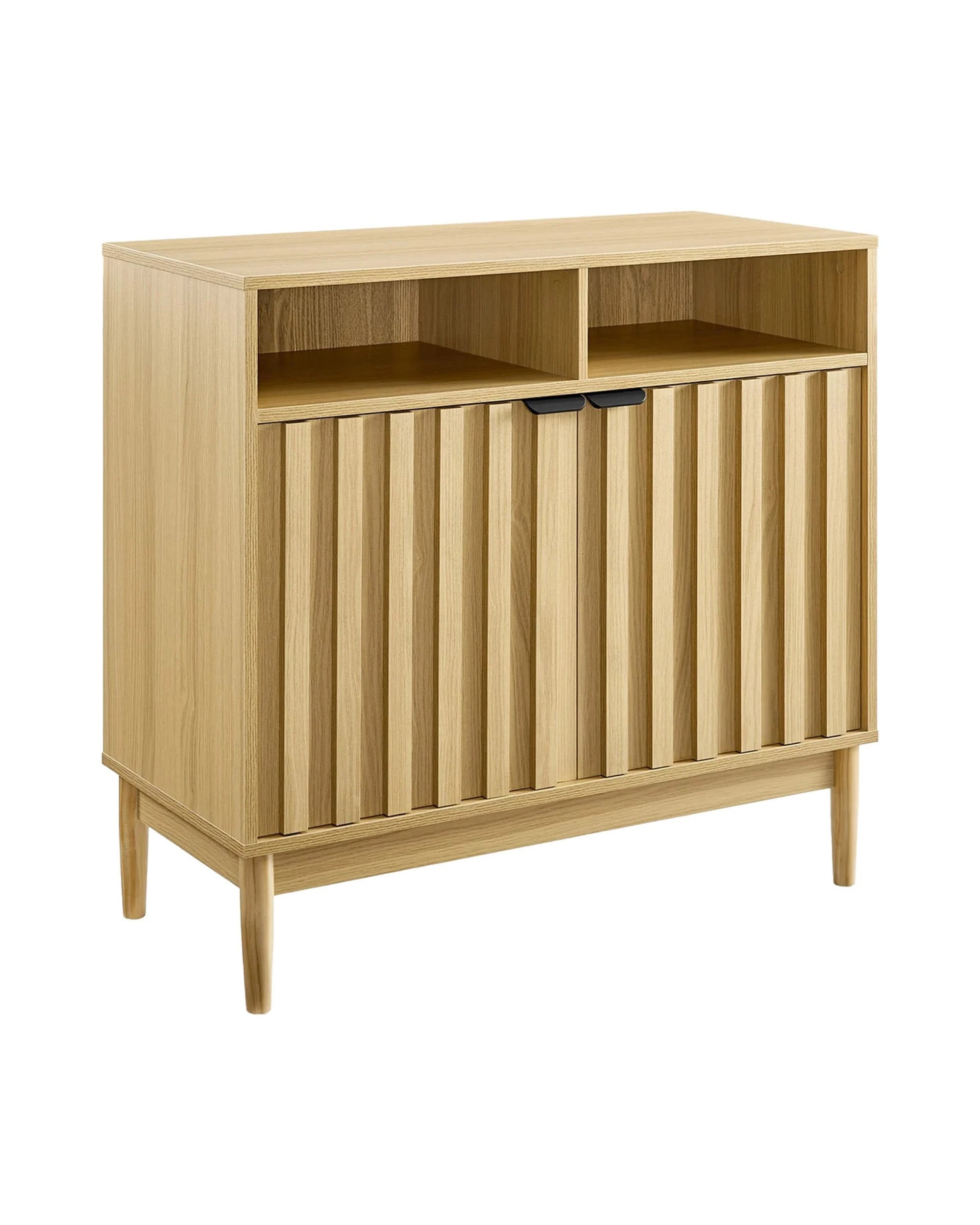 1 Sarantino Eleni 2-Door Sideboard Buffet Hallway Cabinet Storage Console Cupboard - Natural, 1 of 5