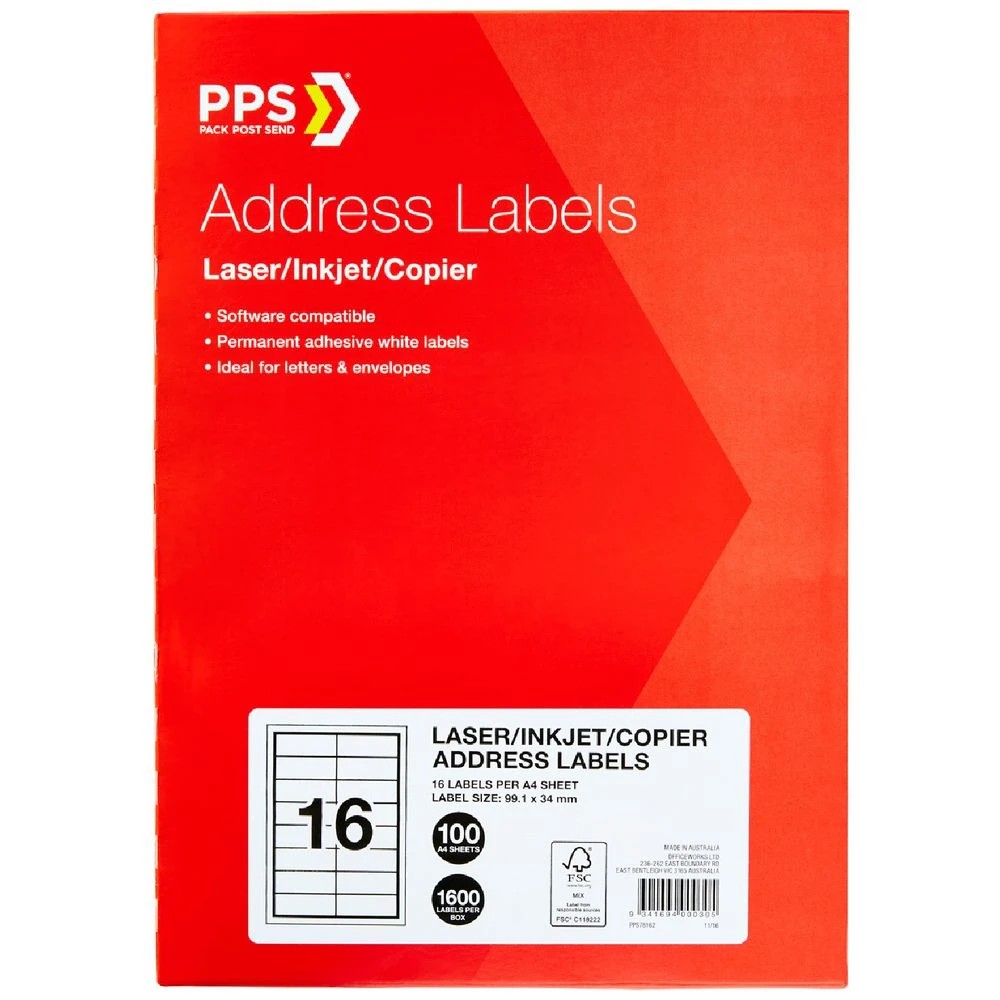1 PPS Inkjet Laser Address Labels 16UP 100 Sheets, 1 of 3