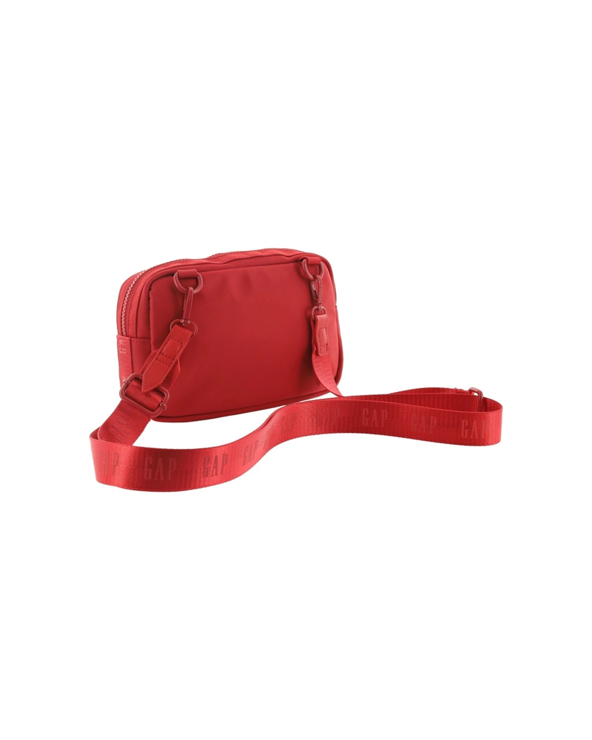 3 GAP Women's Nylon Shoulder Crossbody Bag With Secure Zip 25x19cm - Red, 3 of 6