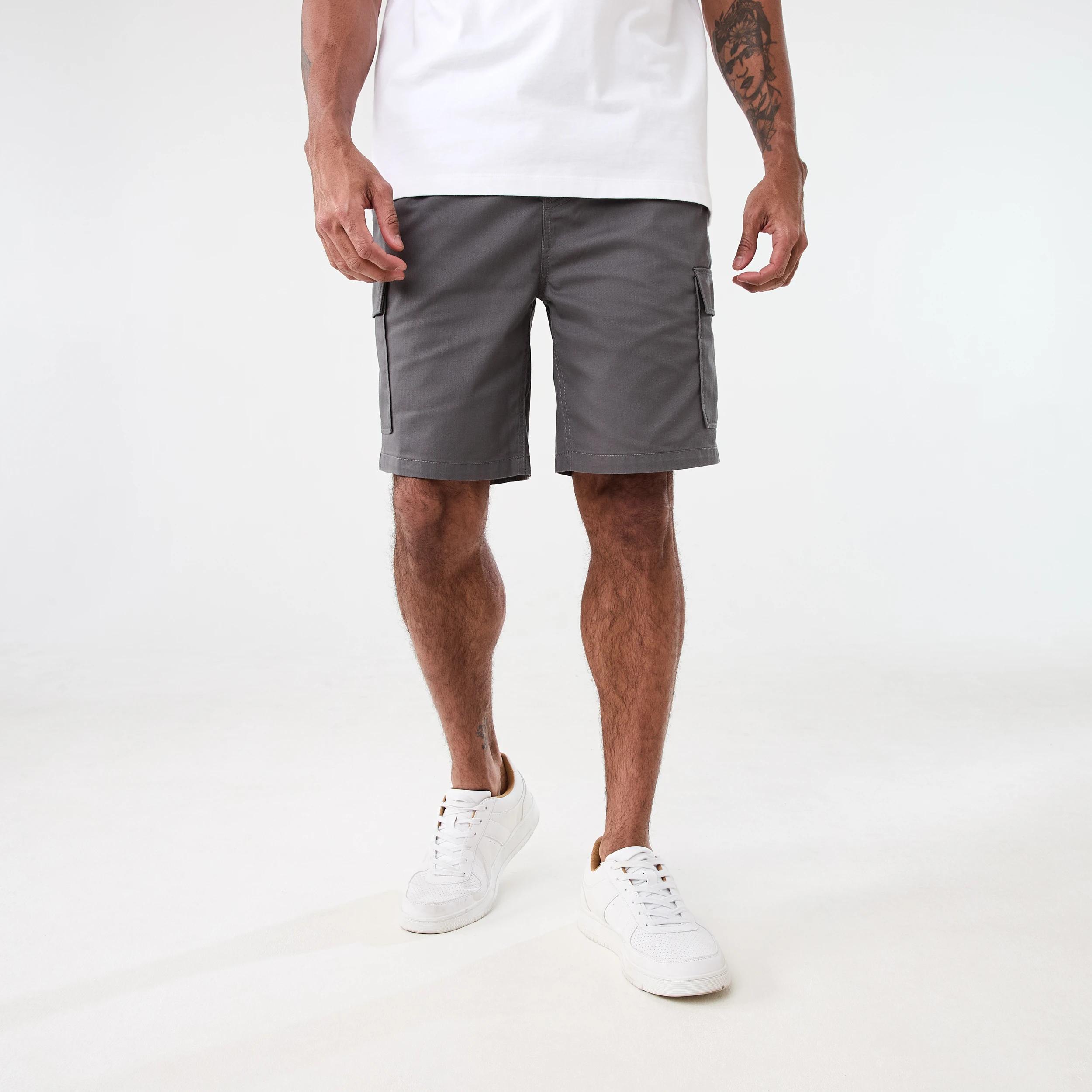 6 Elastic Waist Cargo Shorts SHADOWFAX GREY, 6 of 6