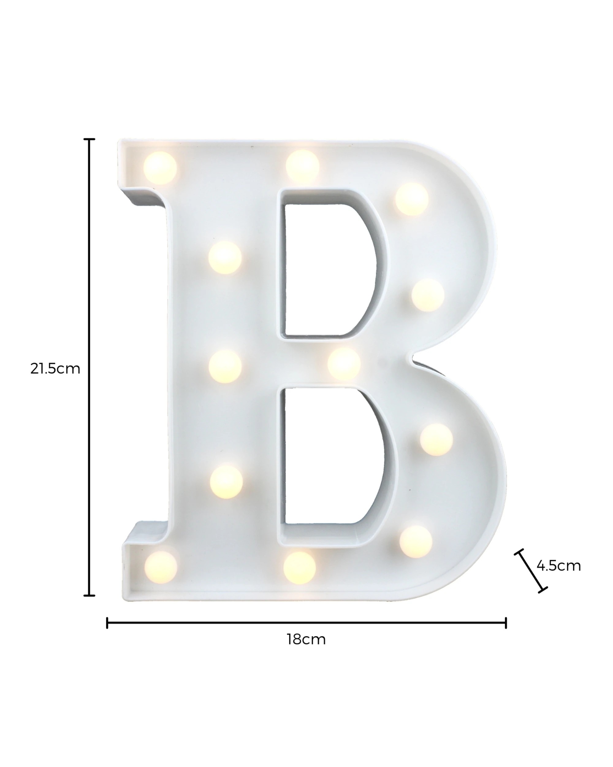 3 Partyrama LED Light Up Letter B White, 3 of 3