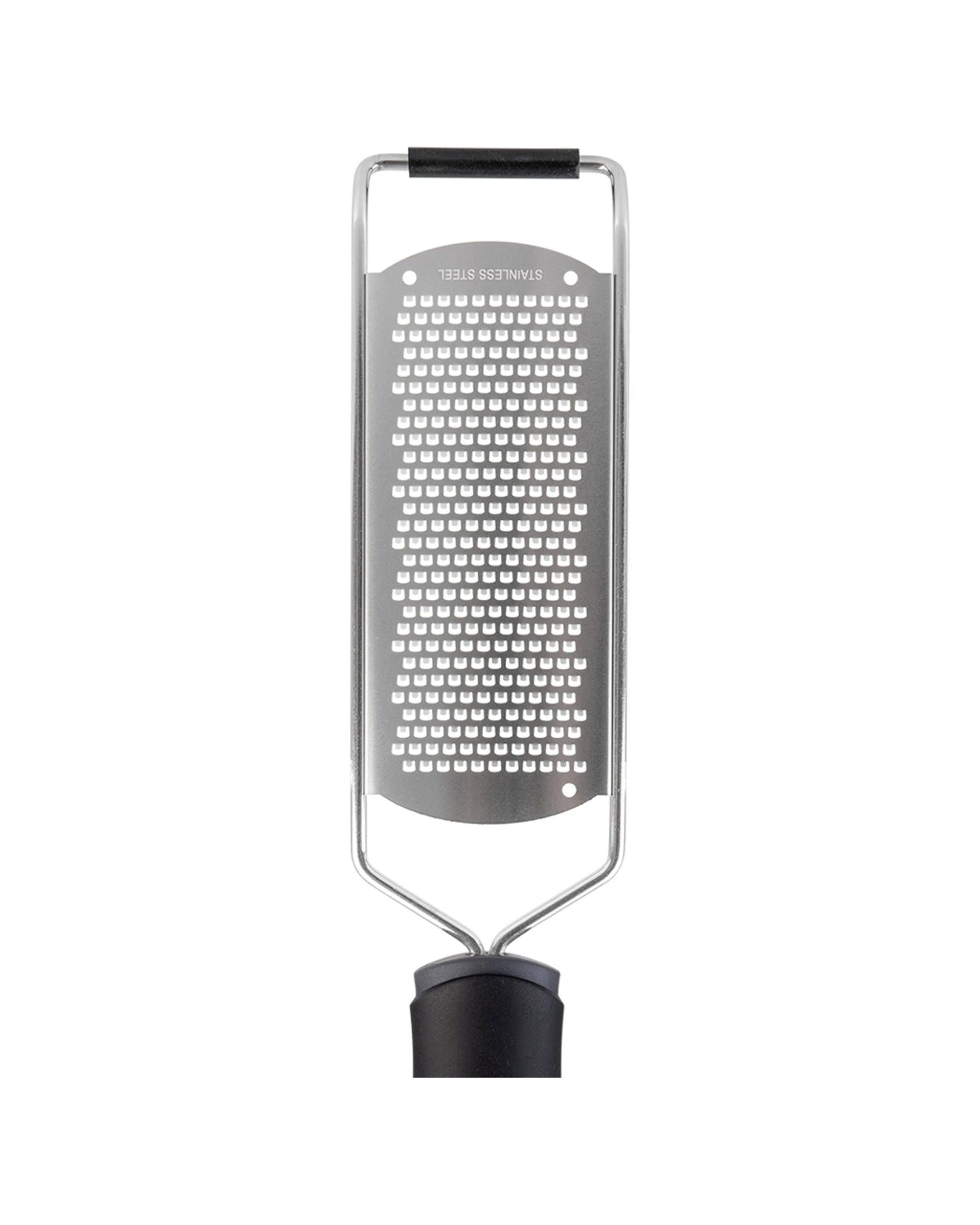 6 Appetito Stainless Steel Micro Grater With Soft Grip Handle Fine - Black, 6 of 6