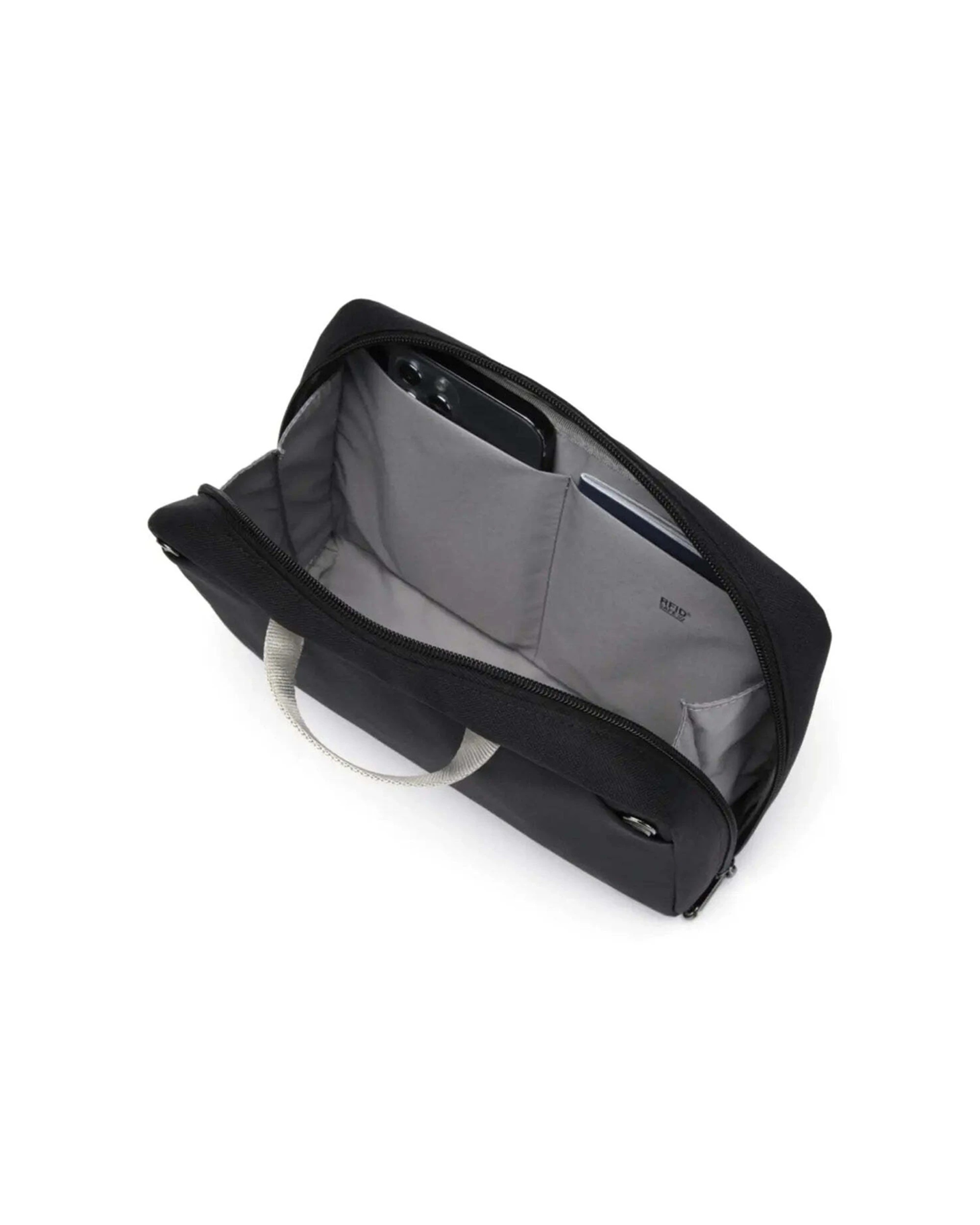 5 Pacsafe RFIDsafe Gear Pouch RFID Blocking Travel Organiser Accessory Jet - Black, 5 of 8