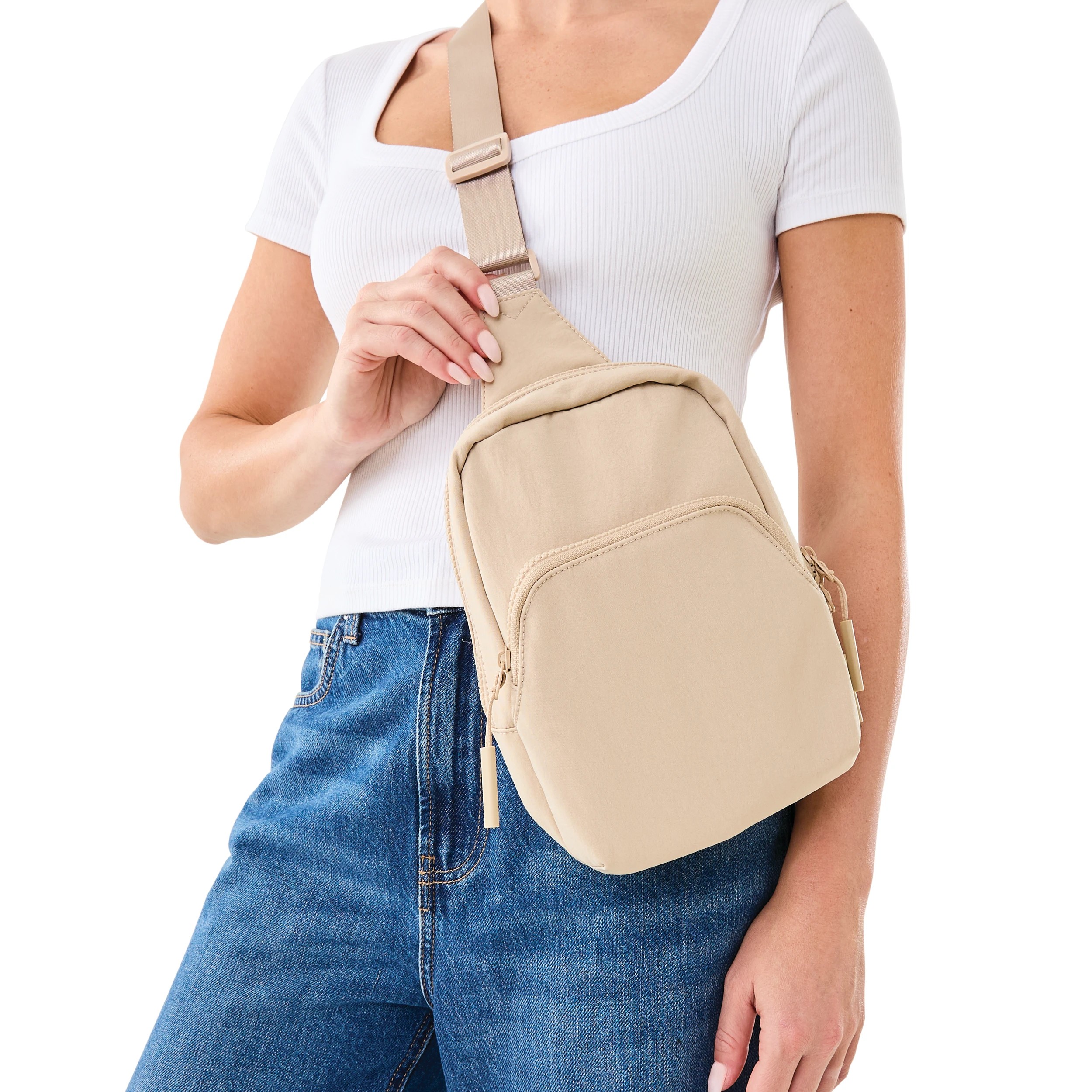 1 Travel Sling Bag - Beige, 1 of 10
