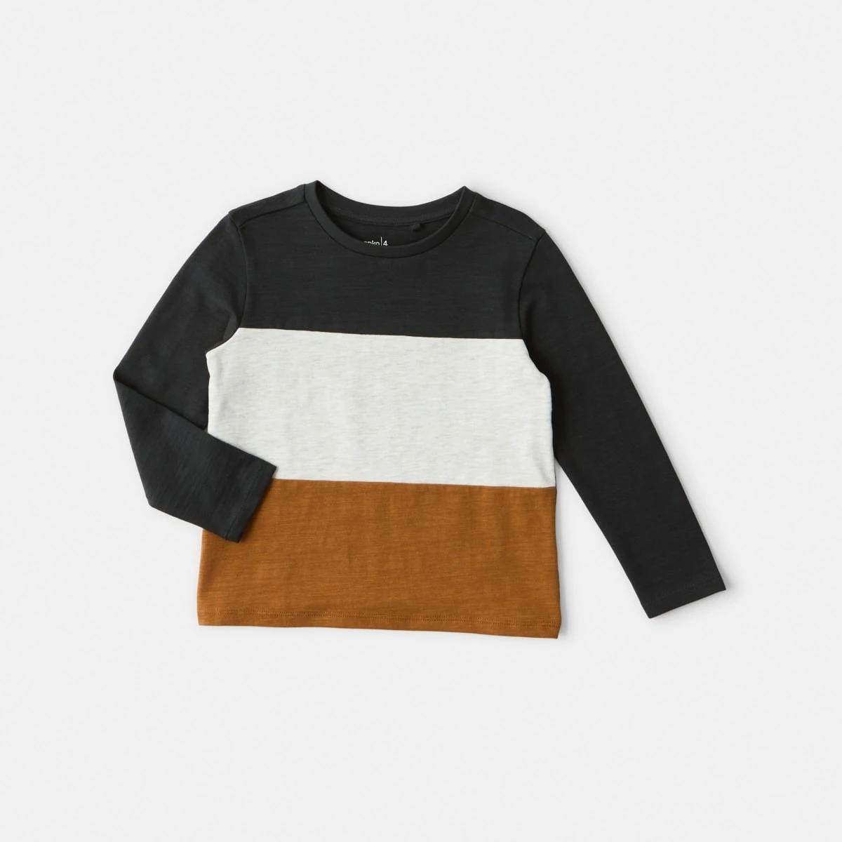 7 Long Sleeve Panel T-shirt Wood Grey, 7 of 8