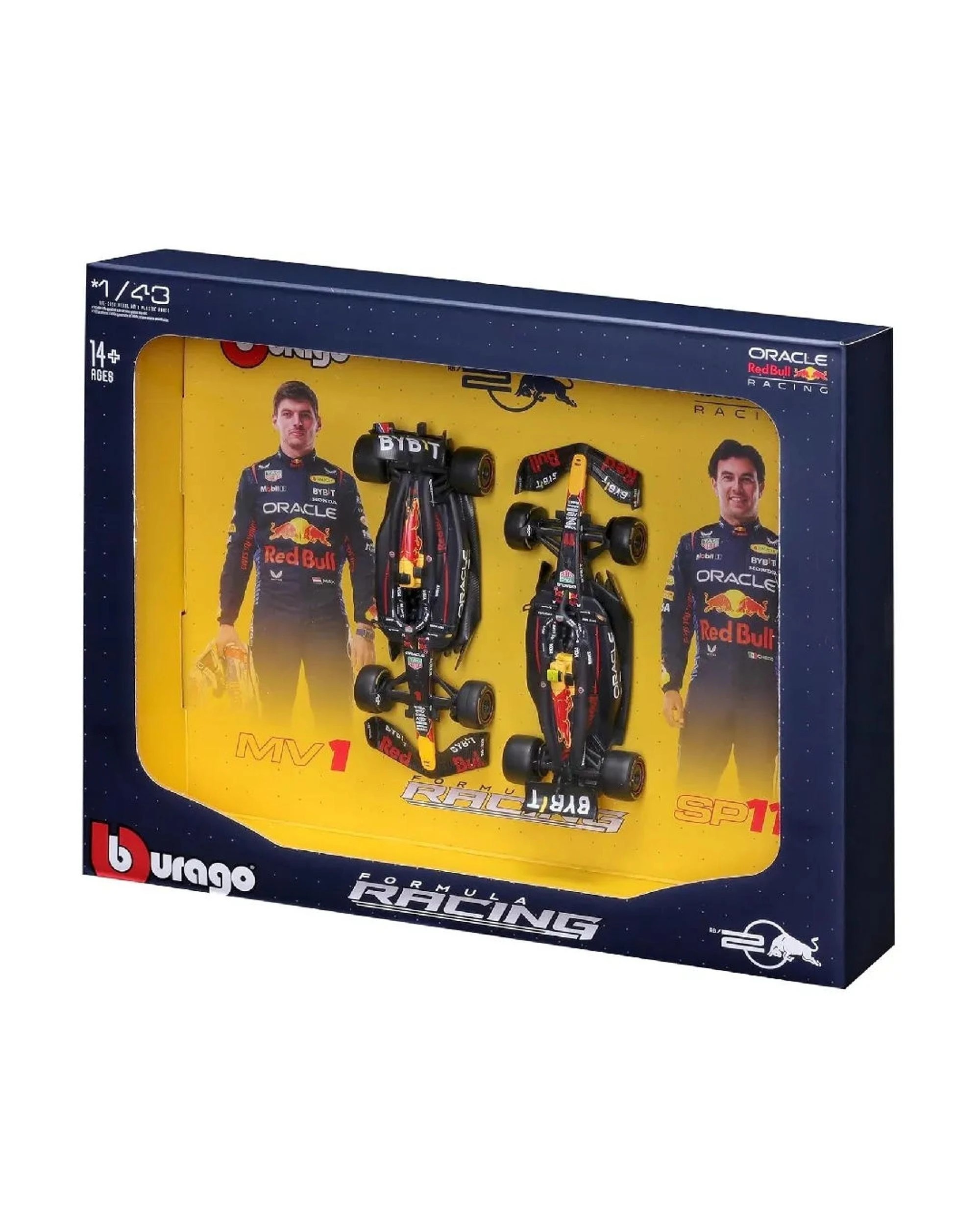 1 F1 2024 Red Bull Racing RB20 #1 Verstappen & #11 Perez 1:43 Scale Diecast Gift Pack, 1 of 1
