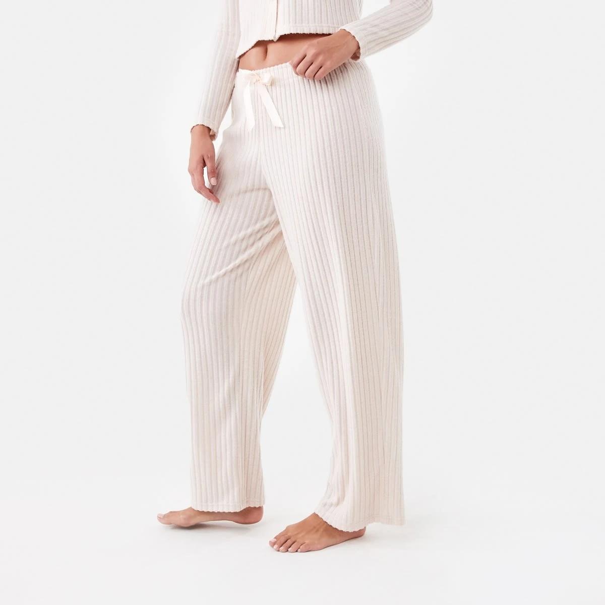 2 Brushed Rib Lounge Pants Beige Mrl, 2 of 5