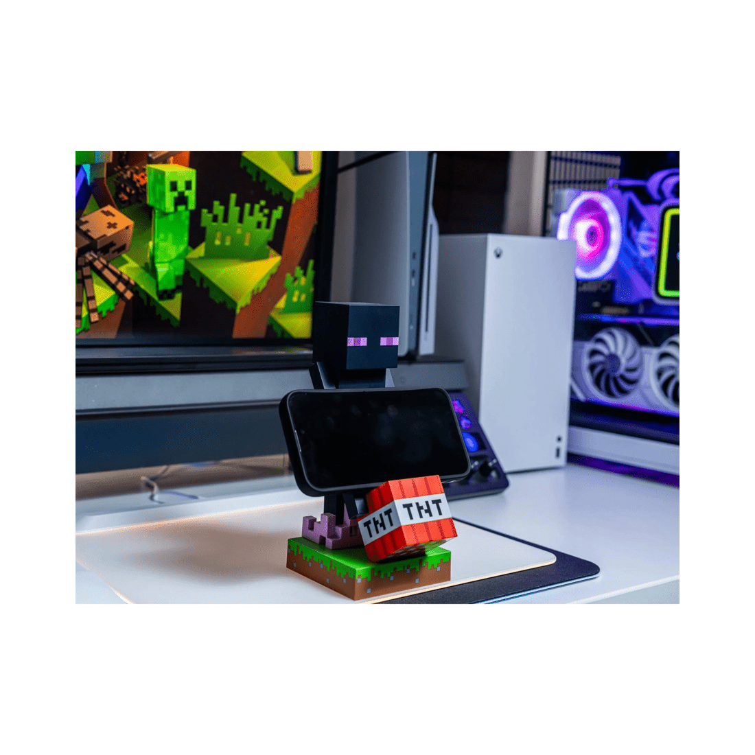 7 Exquisite Gaming Cable Guy Minecraft Enderman Controller Holder and Phone Stand, 7 of 10