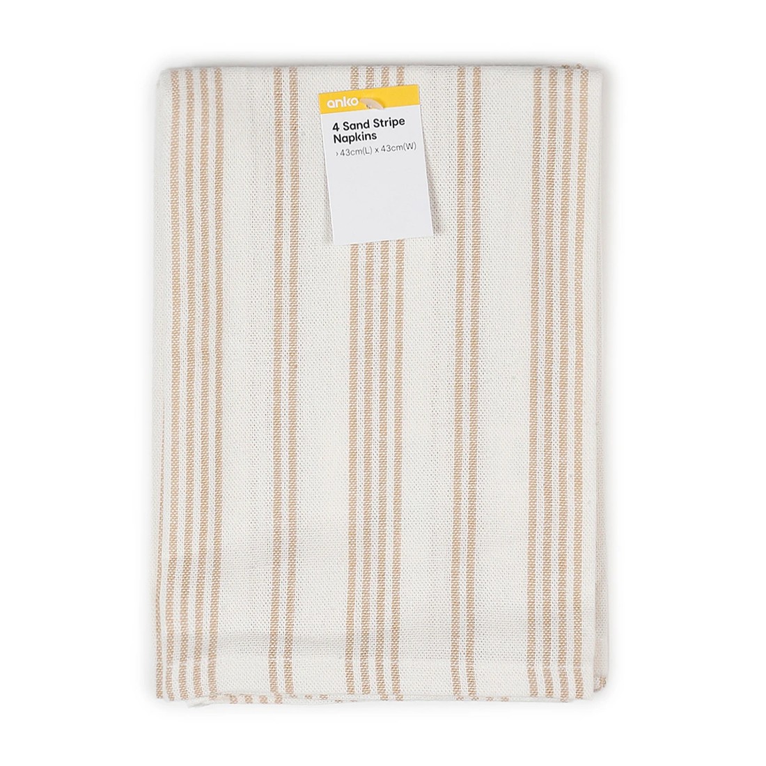 4 4 Pack Sand Stripe Napkins, 4 of 5