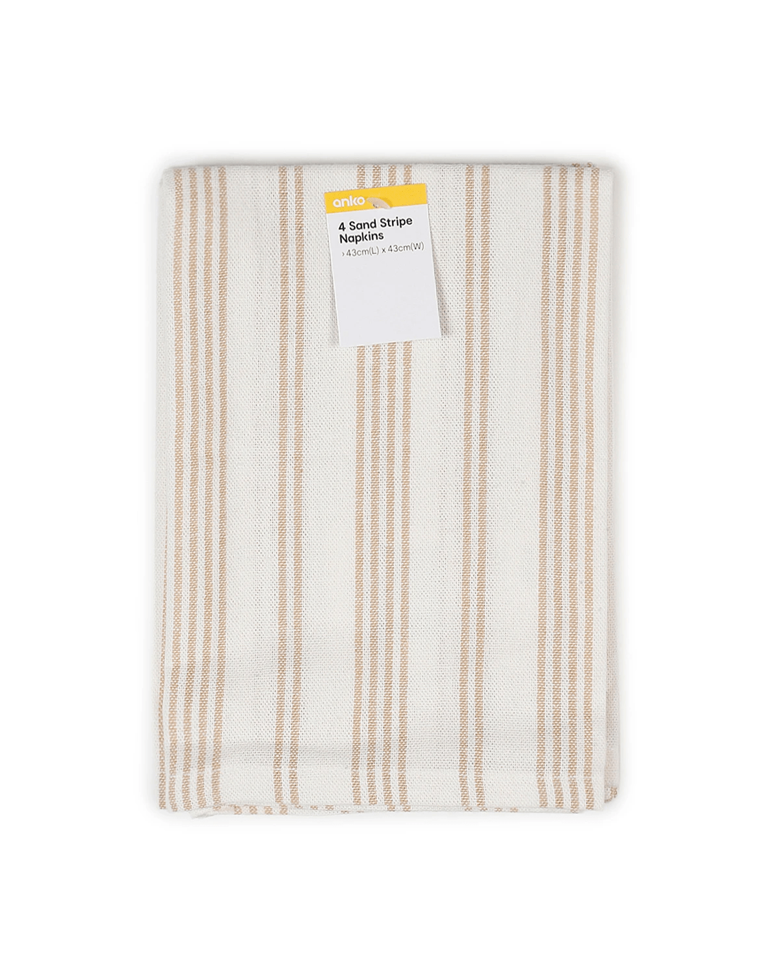 4 4 Pack Sand Stripe Napkins, 4 of 5