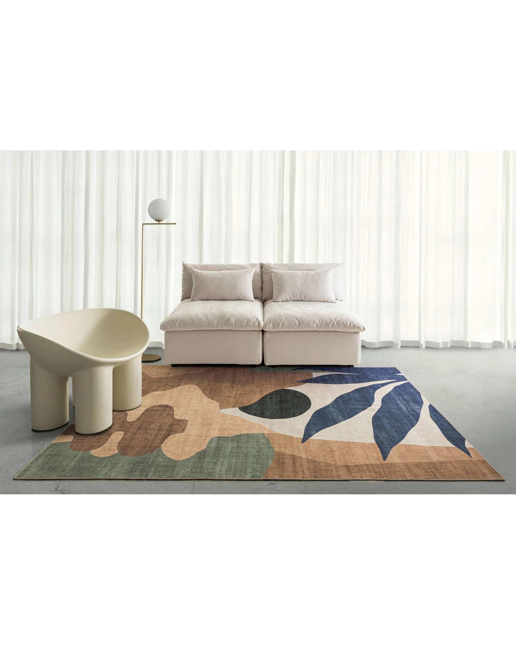 2 Loopsie Moreira Printed Washable Rug-370cm x 270cm - Brown, 2 of 8