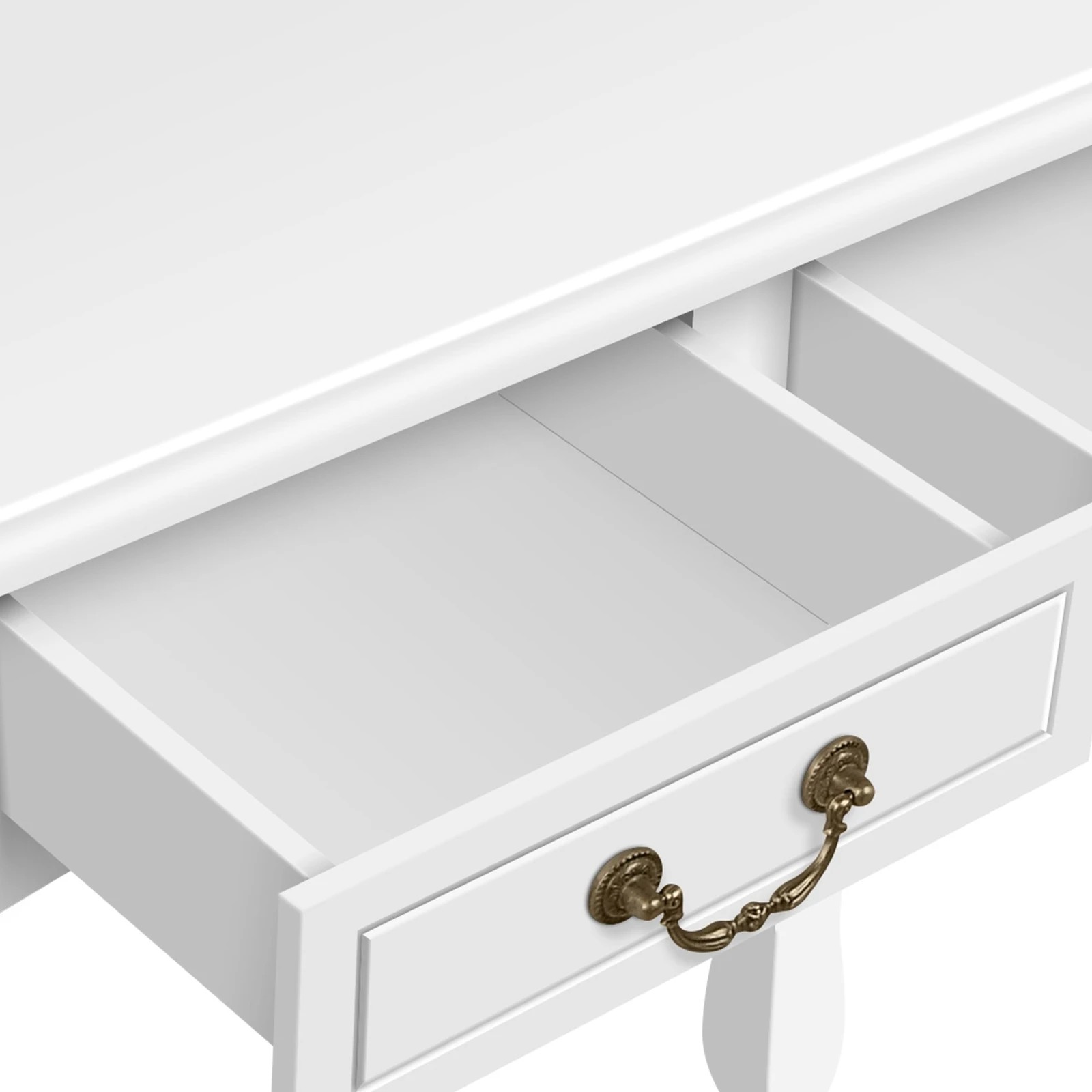 8 Alfordson Dressing Table Stool Set Makeup Foldable Mirror Vanity Desk - White, 8 of 10