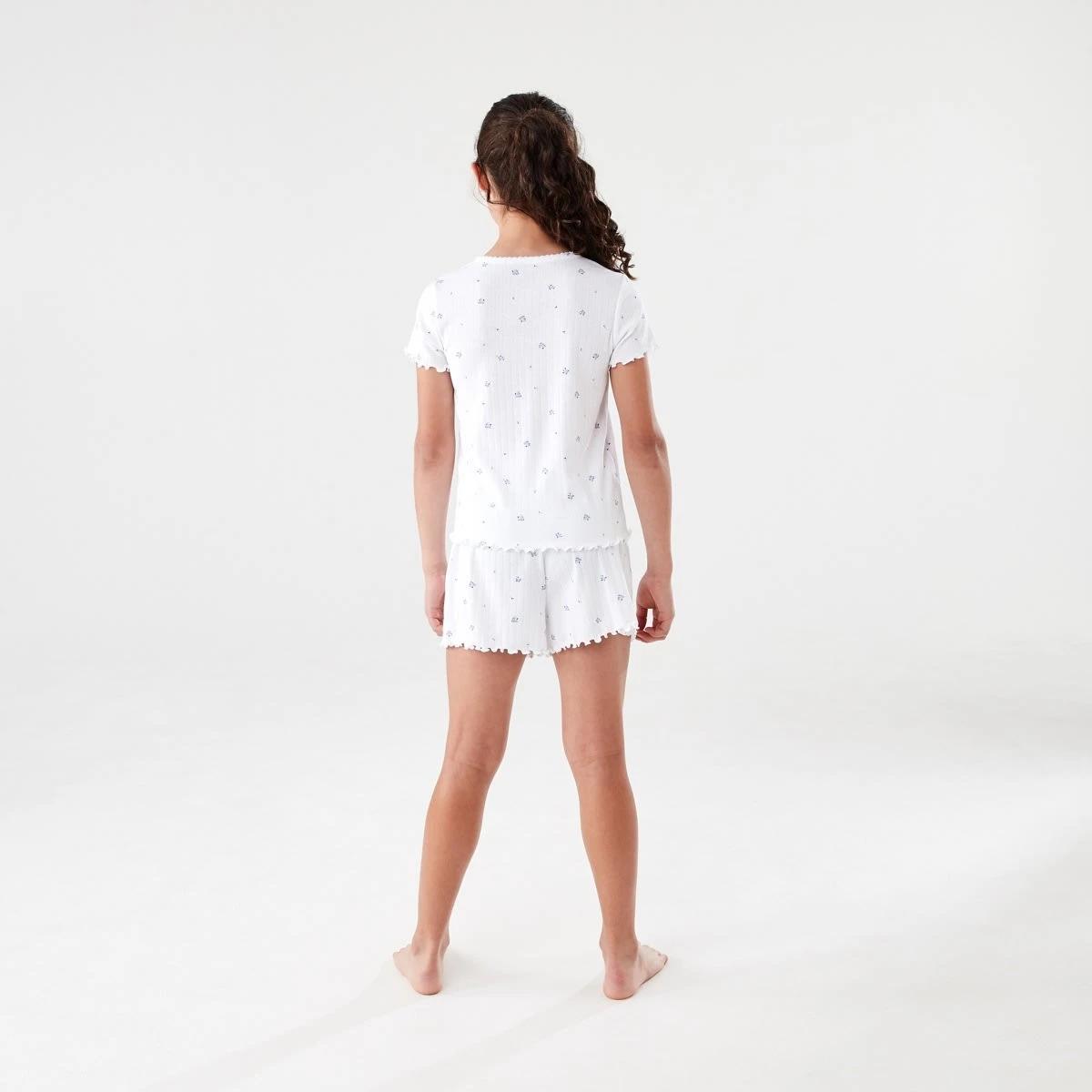 8 Pointelle Pyjama Set WHITE FLORAL, 8 of 10