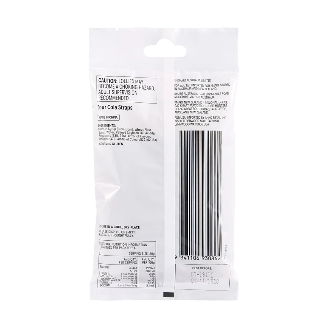 2 Sour Cola Straps 80g, 2 of 3