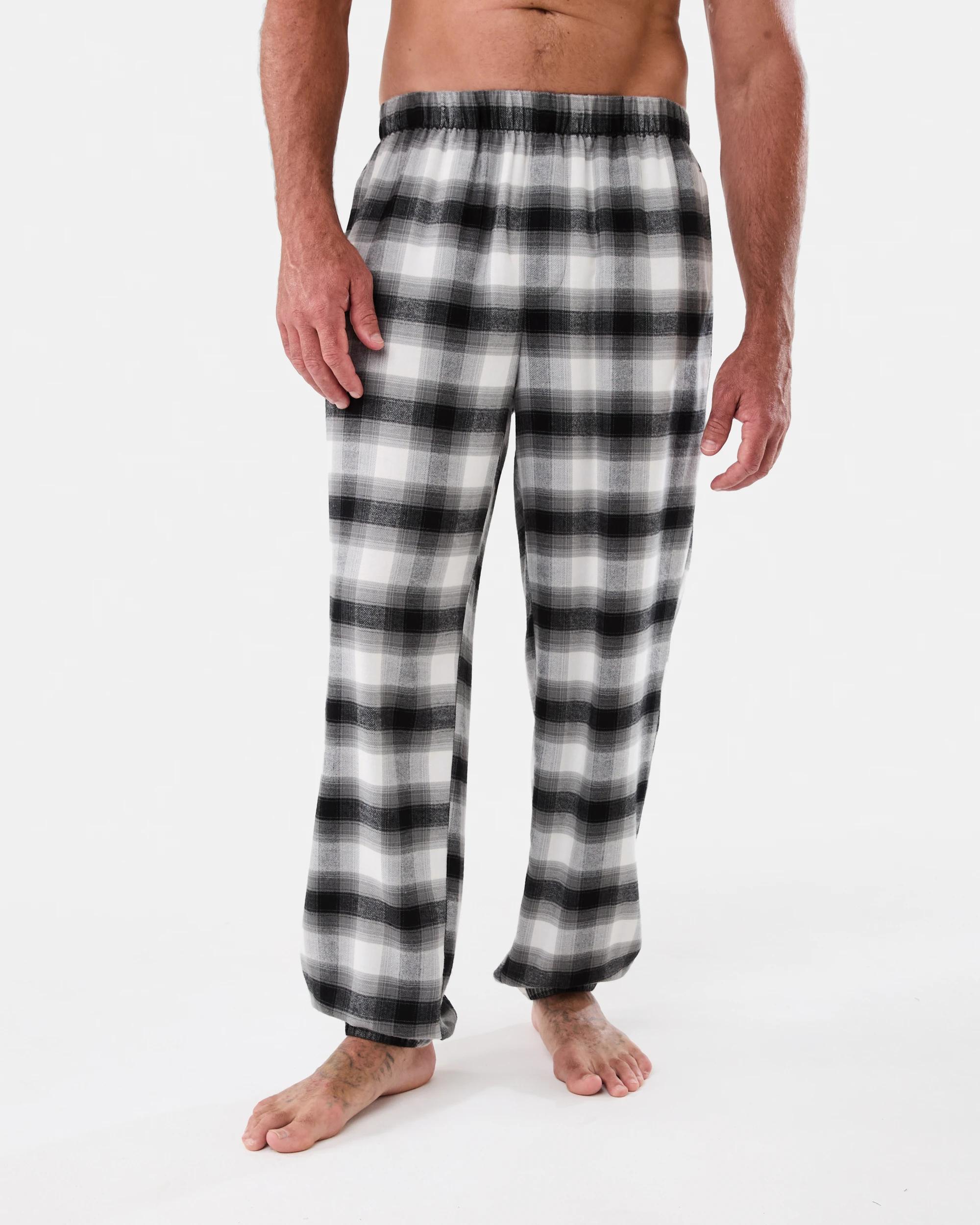 1 Brushed Twill Joggers Gry Check, 1 of 5