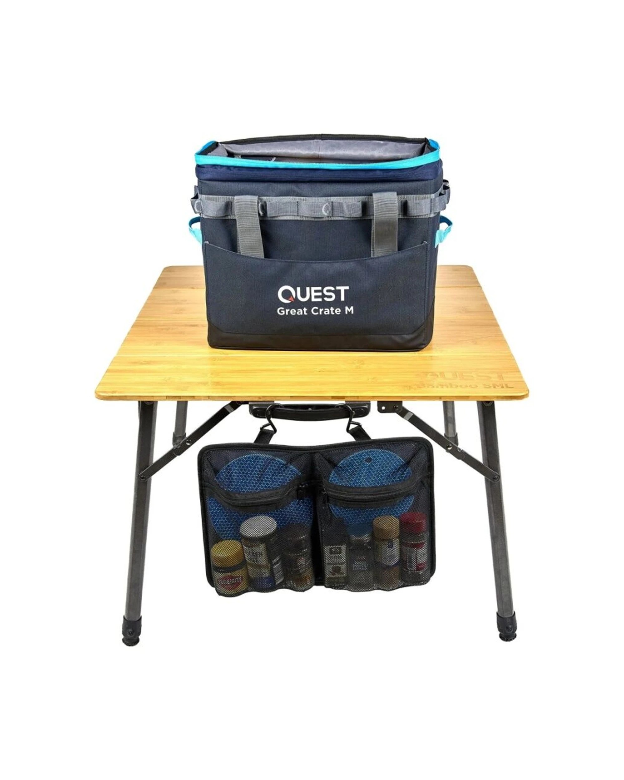 7 Quest Outdoors Great Crate Collapsible Camping Storage 36-47L Medium With Lid - Grey, 7 of 8