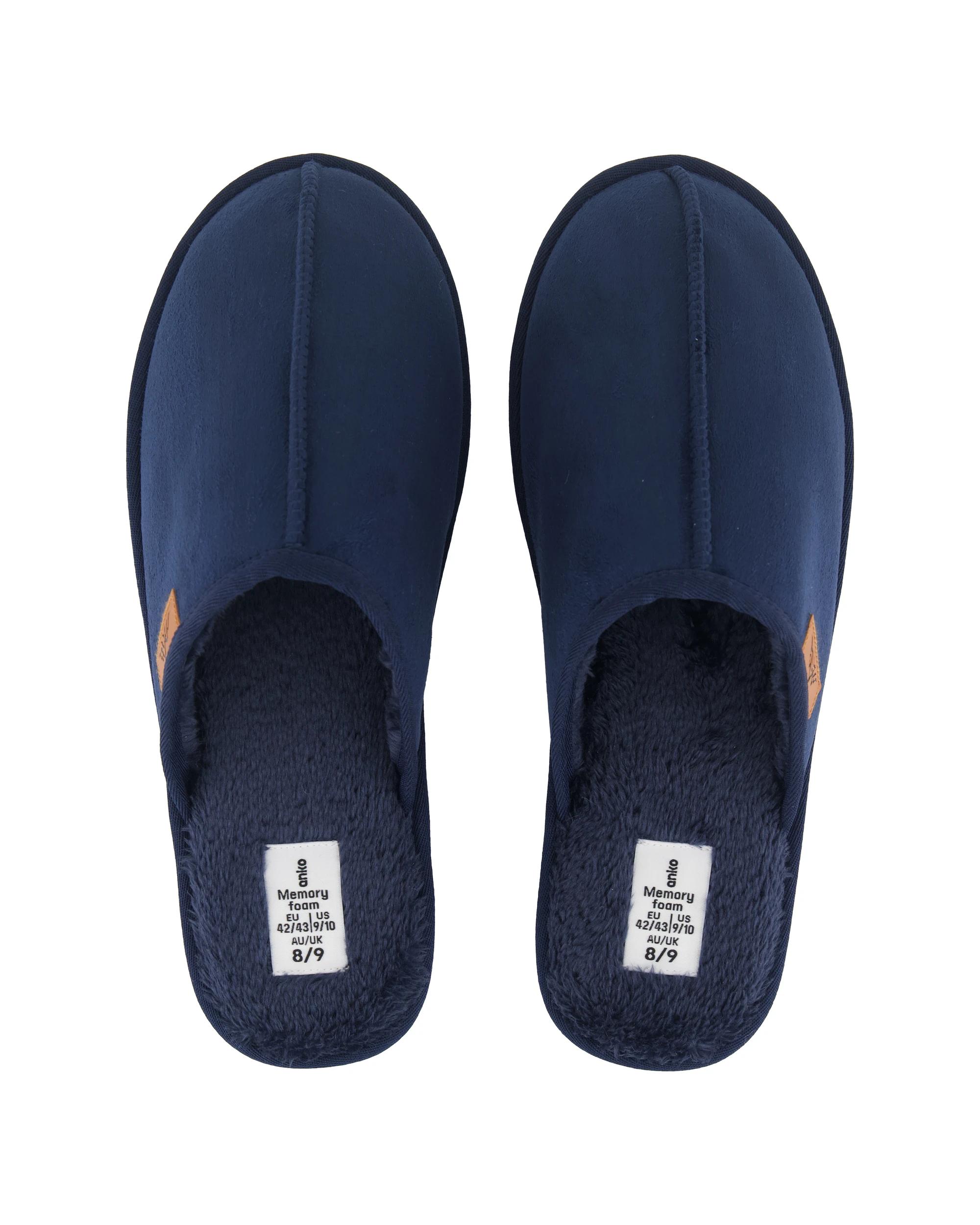 2 Hardsole Slipper Scuffs Navy, 2 of 3