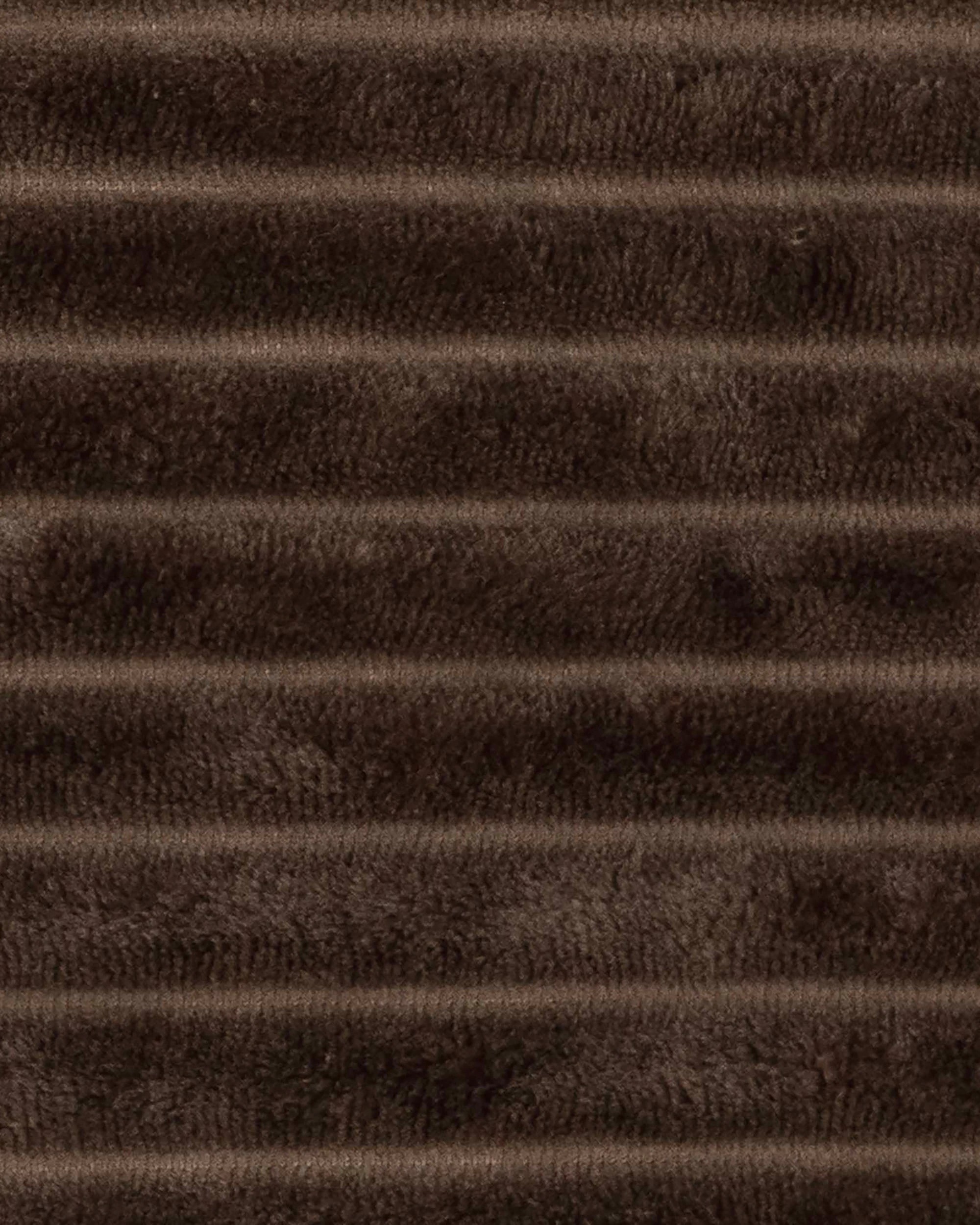 3 Bambury Channel Plush Velour Striped Throw Chocolate - Brown, 3 of 3