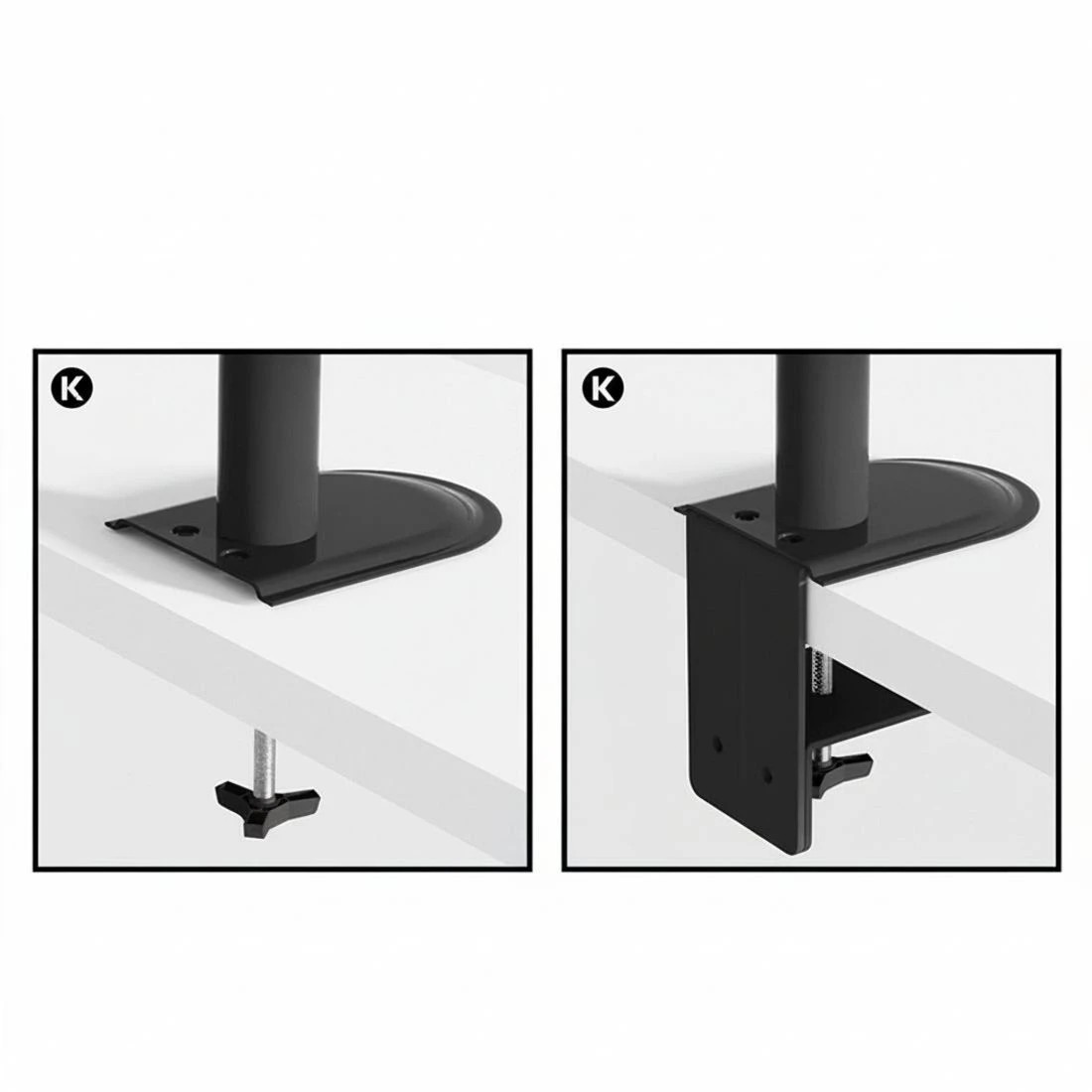 6 Artiss Monitor Arm Desk Mount Laptop Tray - Black, 6 of 7