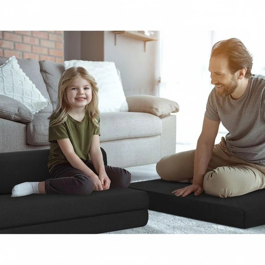 5 Giselle Bedding Foldable Mattress Folding Foam Bed Mat Double - Double Bed - Black, 5 of 8