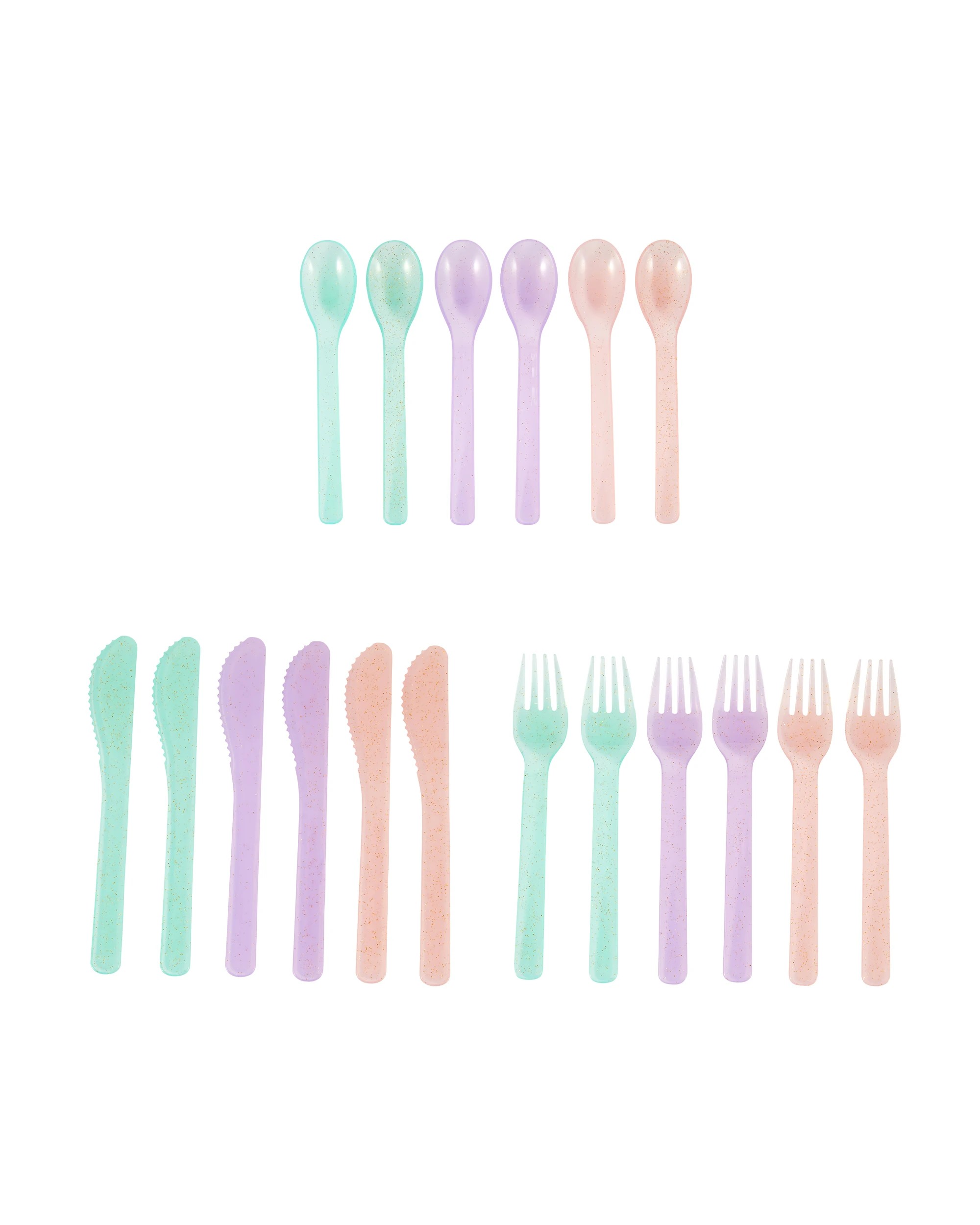 4 18 Pieces Glitter Cutlery Set, 4 of 5