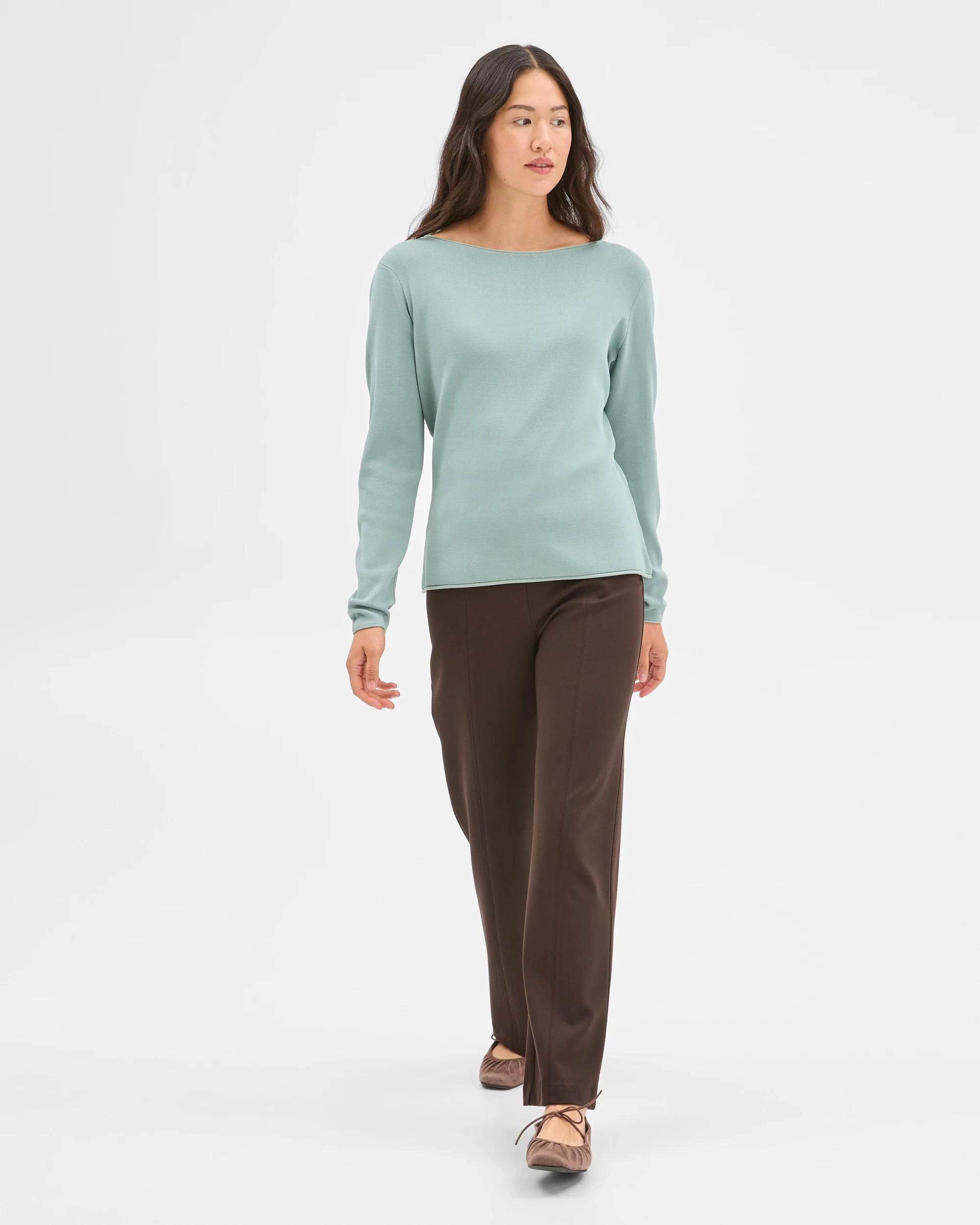 1 Preview Ponte Full Length Straight Leg Pants COFFEE BEAN, 1 of 6