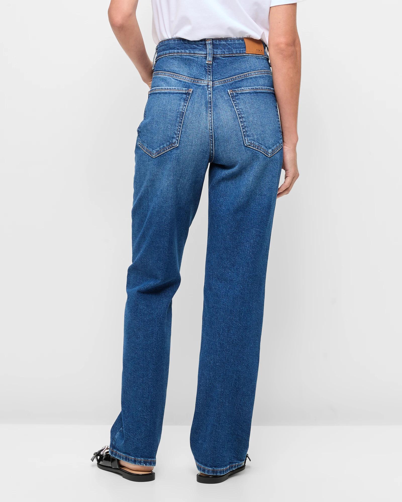 4 Target High Rise Full Length Straight Denim Jeans - Bella DARK BLUE, 4 of 5