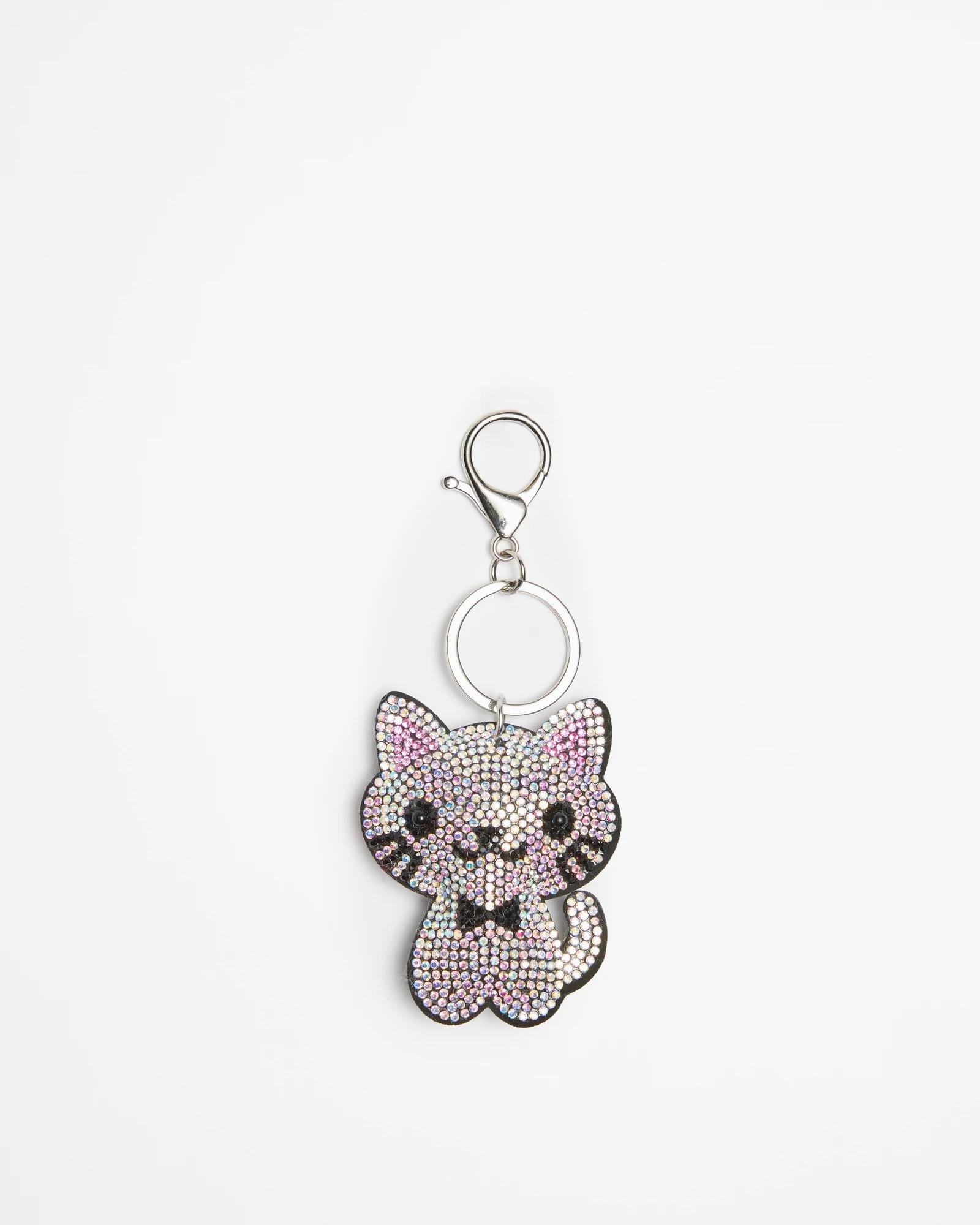 1 Target Kids Sparkle Cat Bag Charm BLACK, 1 of 1
