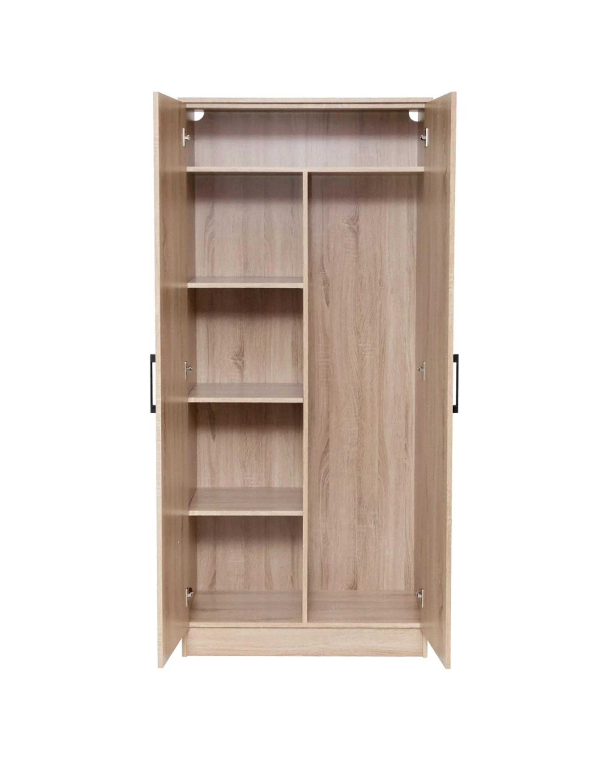 5 Alpine Bay Multipurpose Broom Cupboard 2 Door Storage Unit Light Sonoma Oak - Brown, 5 of 9
