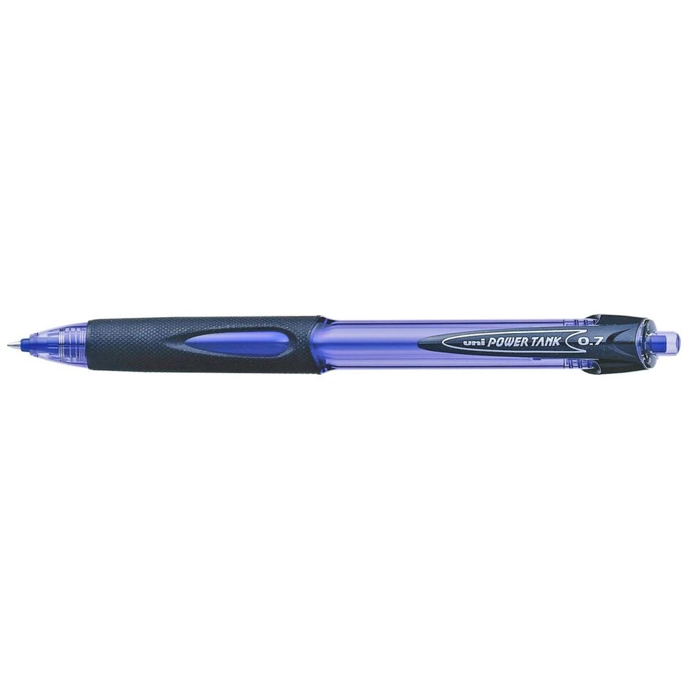 1 Uni Power Tank Fine Retractable Ballpoint Pen 0.7mm Blue, 1 of 1