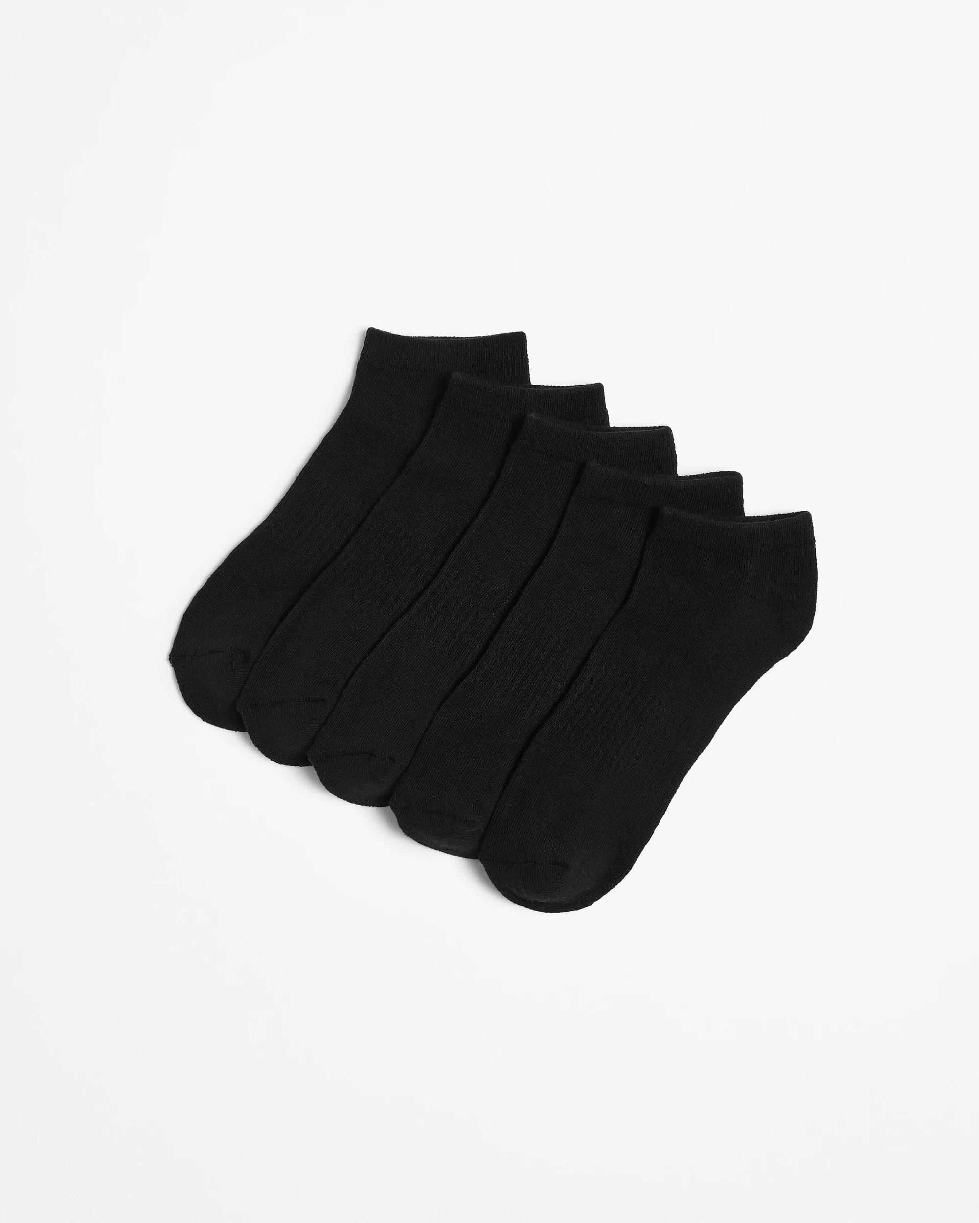 1 Australian Cotton Blend 5 Pack Sport Low Cut Socks - Maxx BLACK, 1 of 3