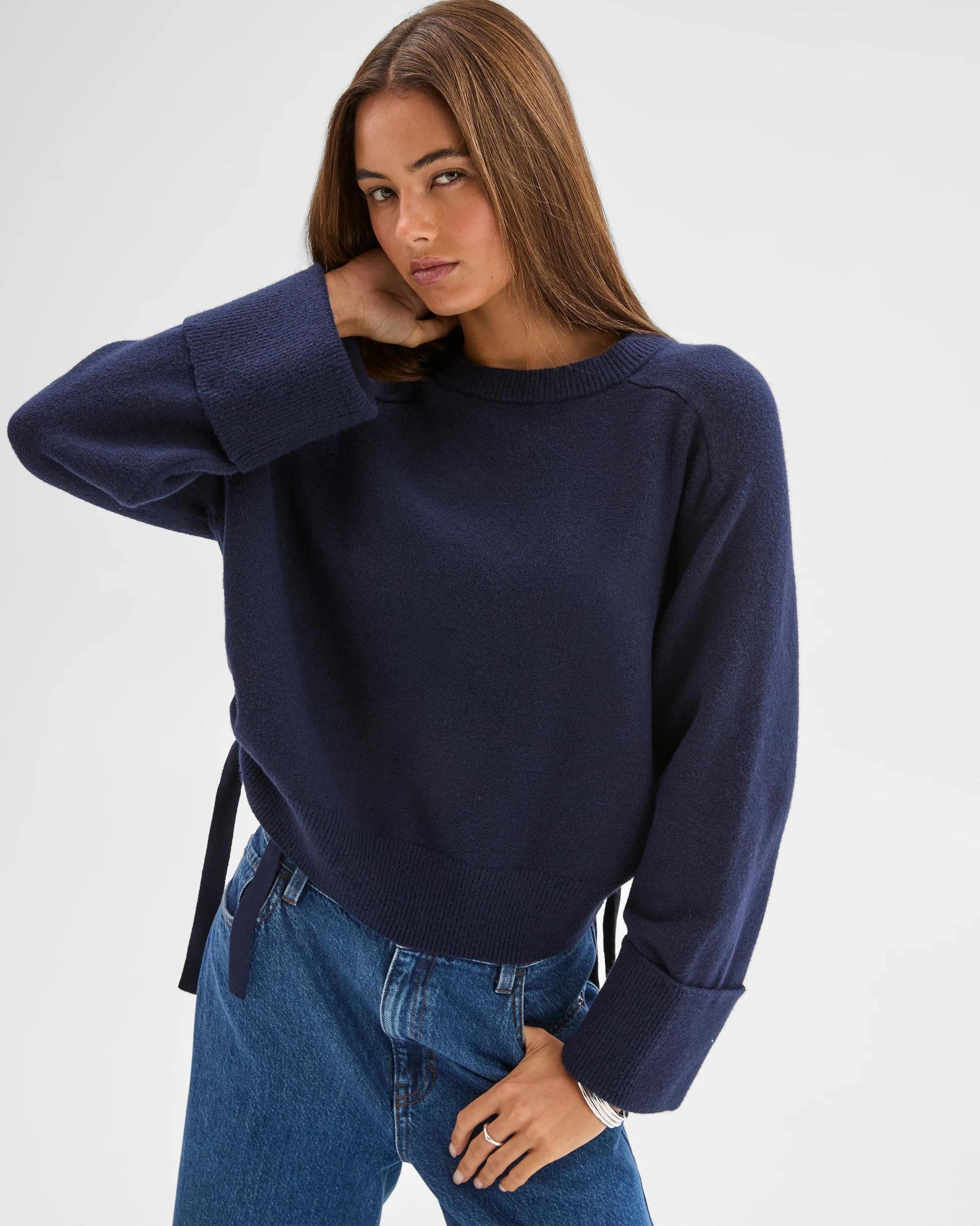 6 Lily Loves Gathered Detail Jumper INK BLUE, 6 of 8