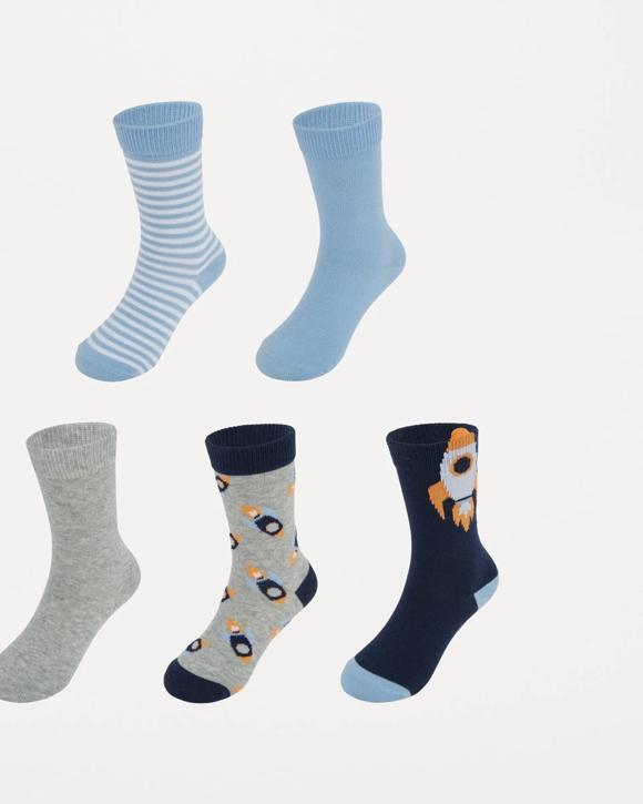 5 Pack Crew Socks